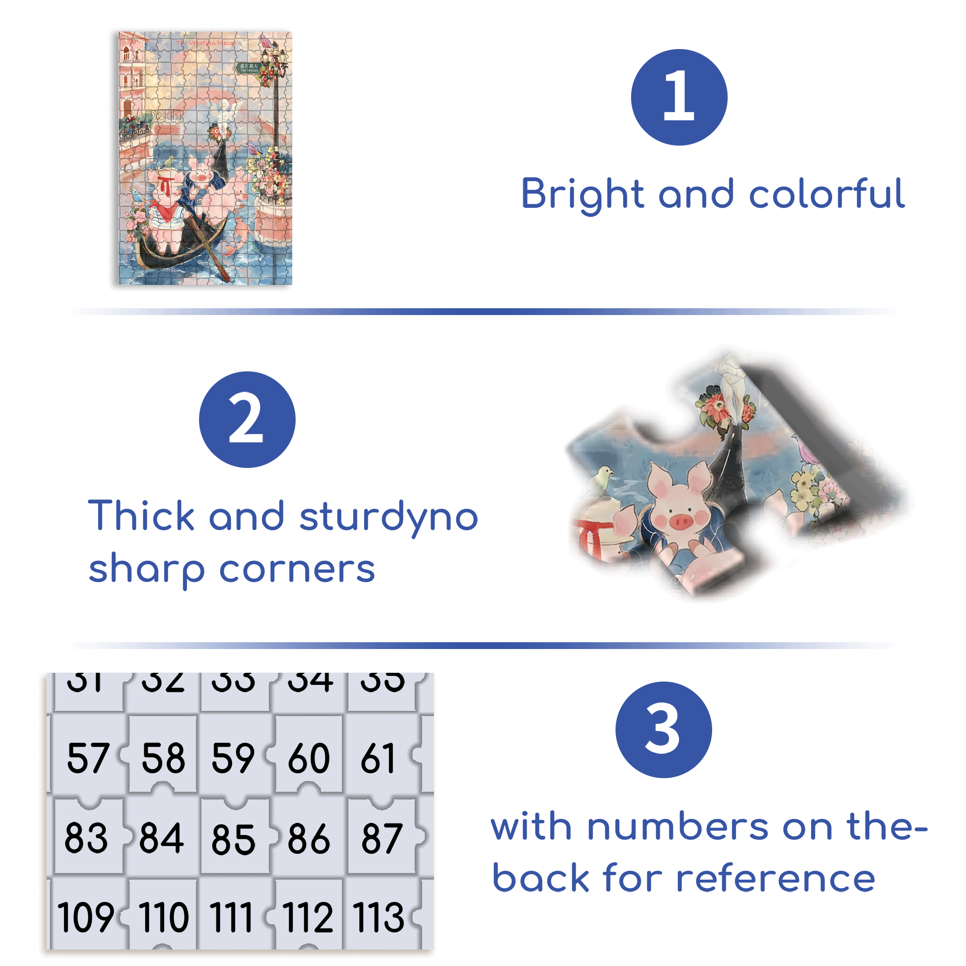 Striped Shirt Sailor 500pcs/1000pcs Jigsaw Puzzle, Scratch-Resistant, Interactive Family Game & Brain-Boosting DIY Decor, Perfect for Halloween, Christmas & New Year Gifts, Family Puzzle Game