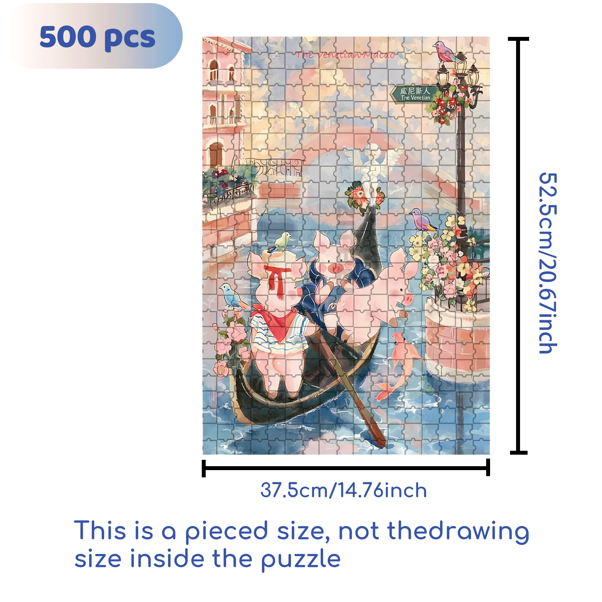 Striped Shirt Sailor 500pcs/1000pcs Jigsaw Puzzle, Scratch-Resistant, Interactive Family Game & Brain-Boosting DIY Decor, Perfect for Halloween, Christmas & New Year Gifts, Family Puzzle Game