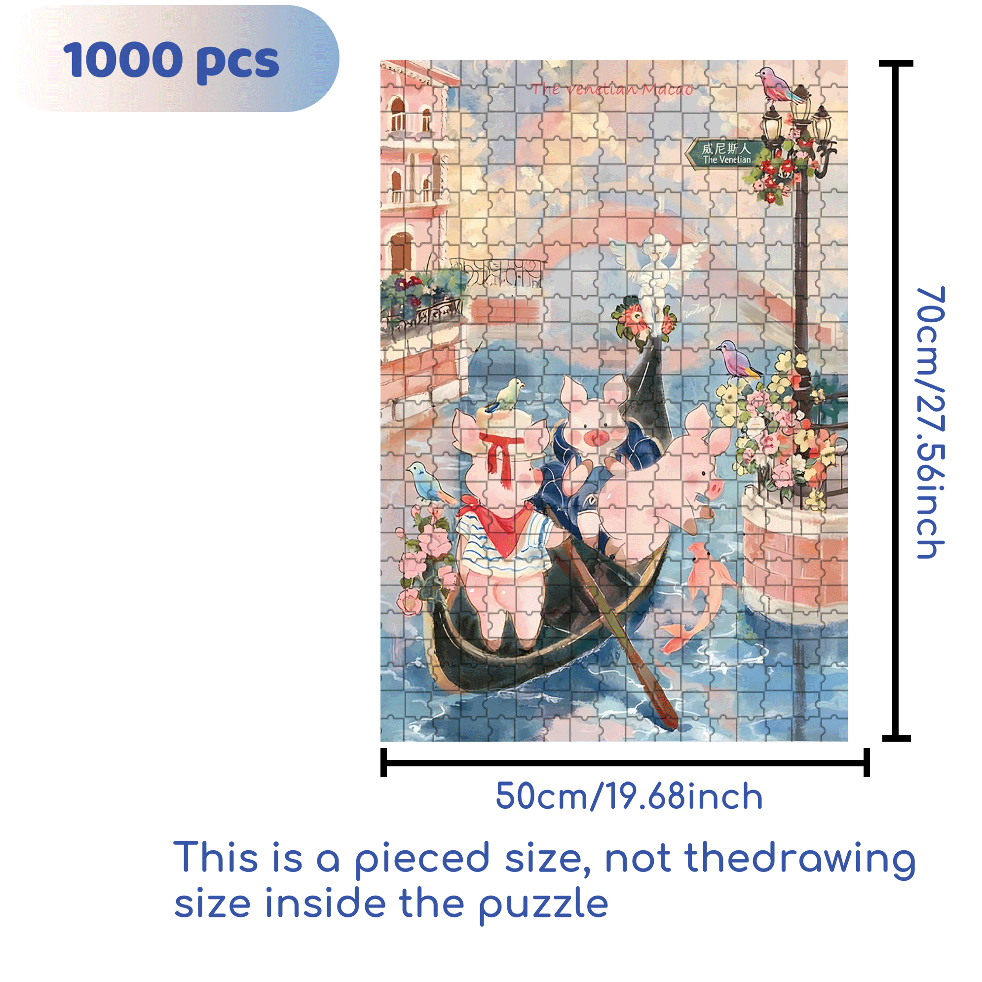 Striped Shirt Sailor 500pcs/1000pcs Jigsaw Puzzle, Scratch-Resistant, Interactive Family Game & Brain-Boosting DIY Decor, Perfect for Halloween, Christmas & New Year Gifts, Family Puzzle Game