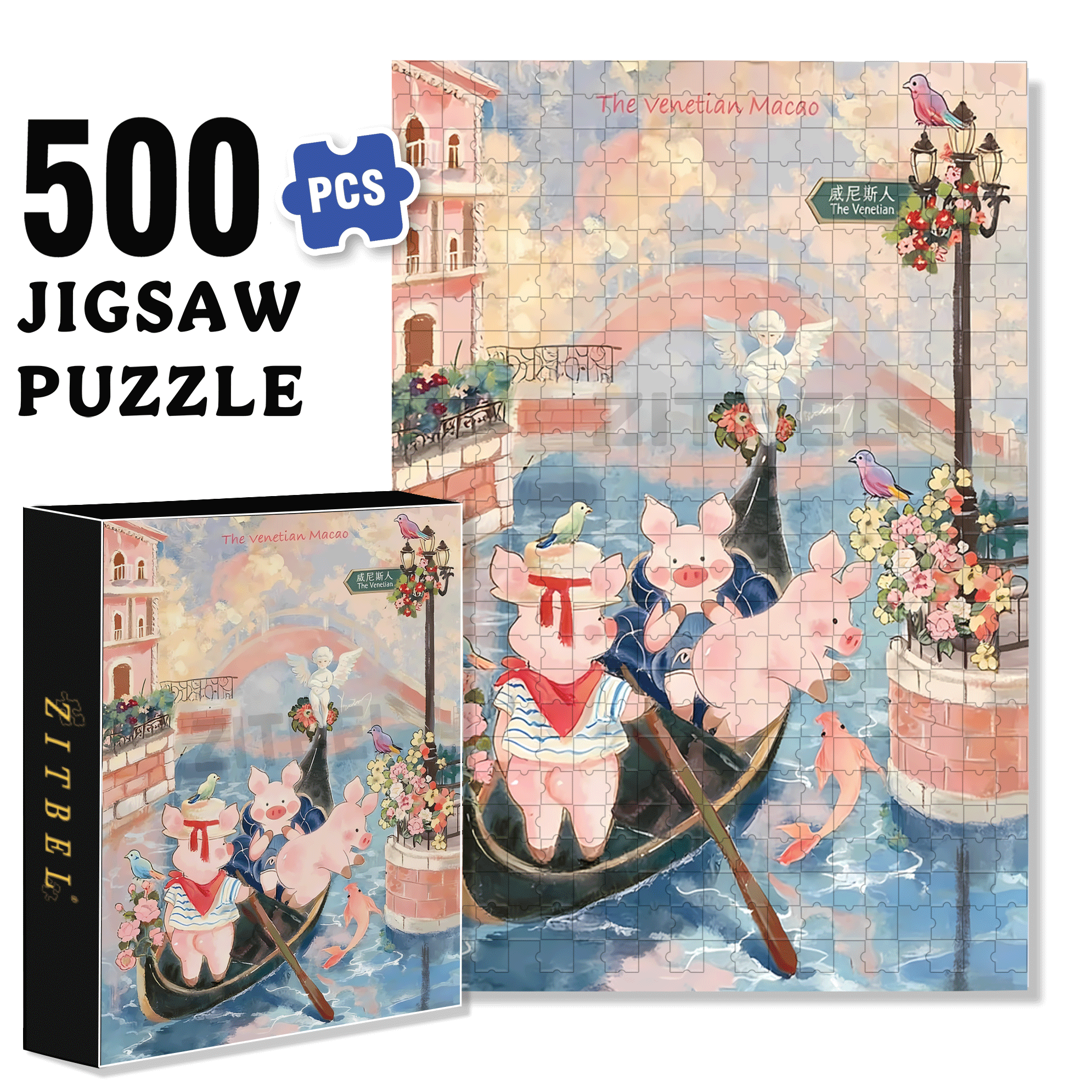 Striped Shirt Sailor 500pcs/1000pcs Jigsaw Puzzle, Scratch-Resistant, Interactive Family Game & Brain-Boosting DIY Decor, Perfect for Halloween, Christmas & New Year Gifts, Family Puzzle Game