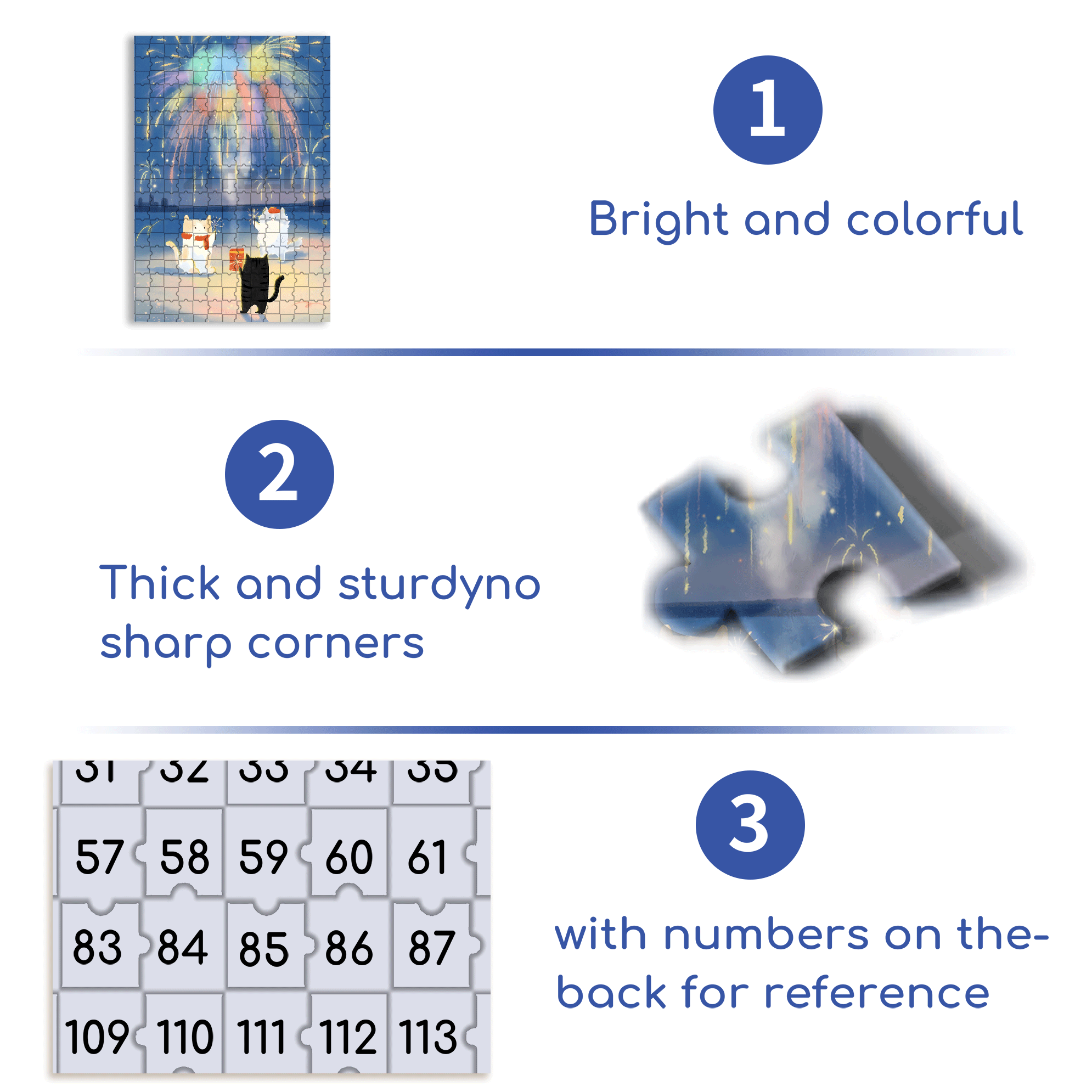 The  Splendid Fireworks On New Year's Eve 500pcs/1000pcs Jigsaw Puzzle, Scratch-Resistant, Interactive Family Game & Brain-Boosting DIY Decor, Perfect for Halloween, Christmas & New Year Gifts, Family Puzzle Game