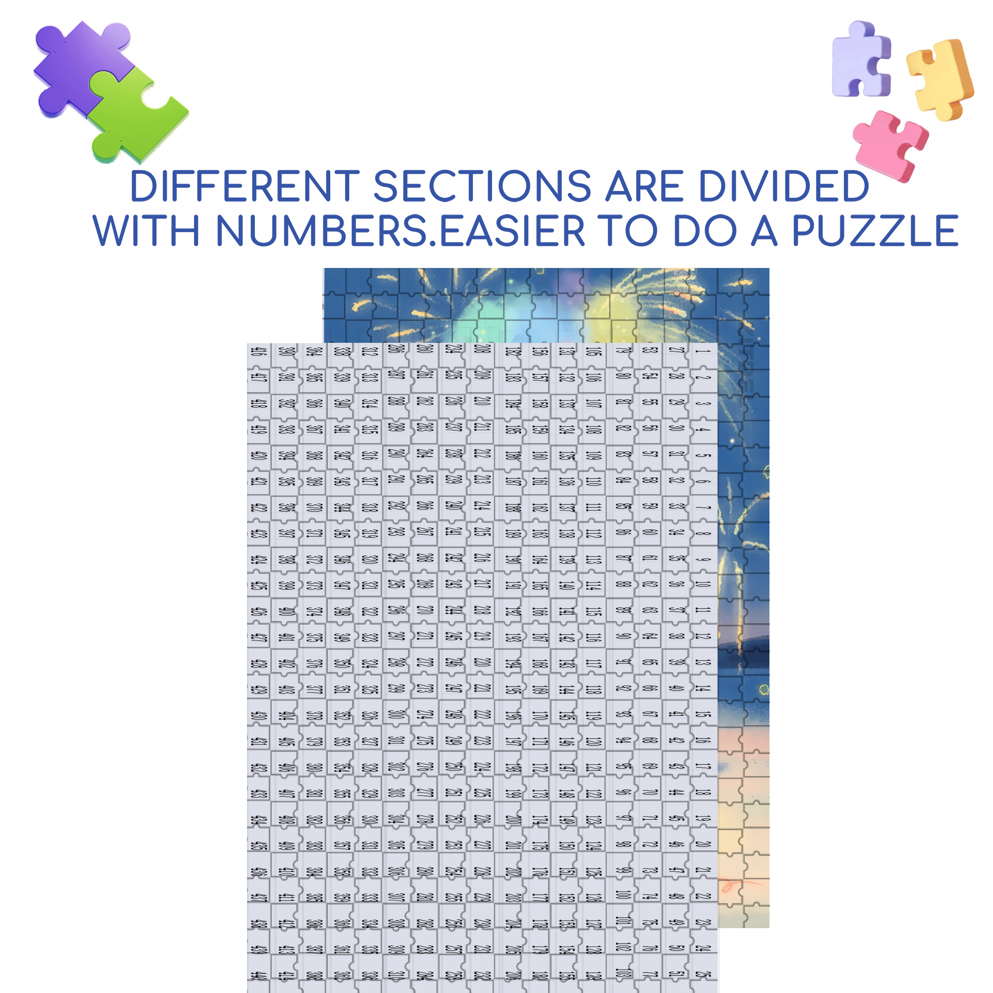 The  Splendid Fireworks On New Year's Eve 500pcs/1000pcs Jigsaw Puzzle, Scratch-Resistant, Interactive Family Game & Brain-Boosting DIY Decor, Perfect for Halloween, Christmas & New Year Gifts, Family Puzzle Game