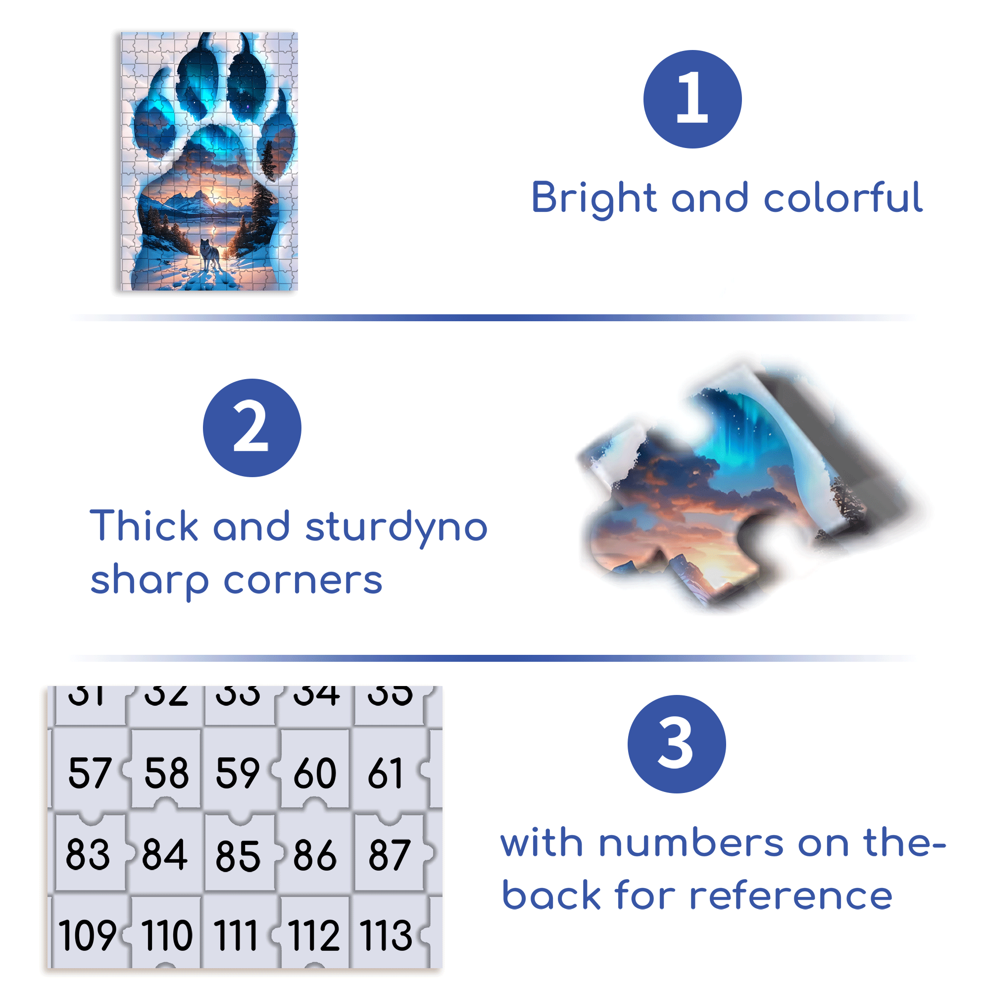 The Aurora Within The Claw Marks 500pcs/1000pcs Jigsaw Puzzle, Scratch-Resistant, Interactive Family Game & Brain-Boosting DIY Decor, Perfect for Halloween, Christmas & New Year Gifts, Family Puzzle Game