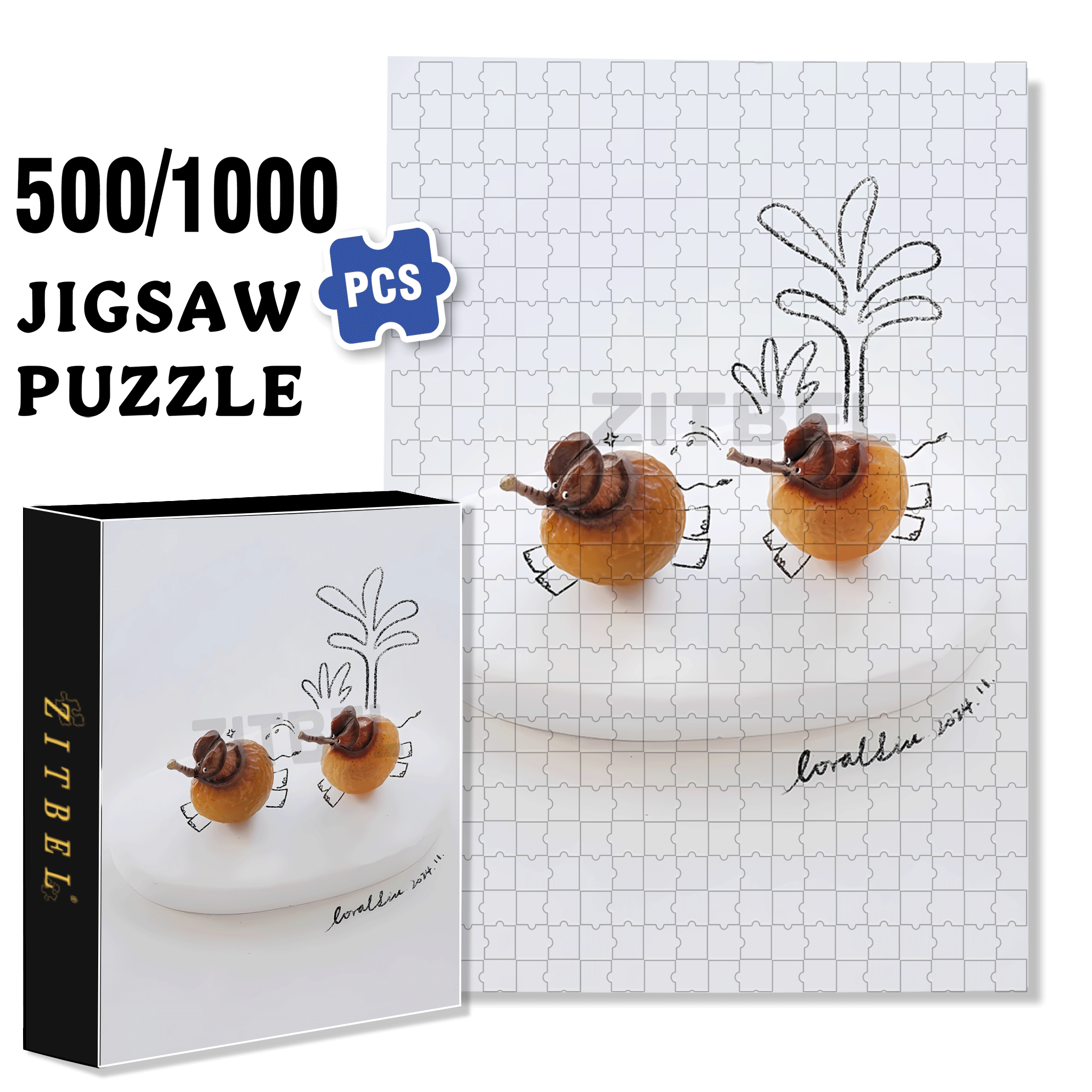 The Harvest Of Autumn 500pcs/1000pcs Jigsaw Puzzle, Scratch-Resistant, Interactive Family Game & Brain-Boosting DIY Decor, Perfect for Halloween, Christmas & New Year Gifts, Family Puzzle Game