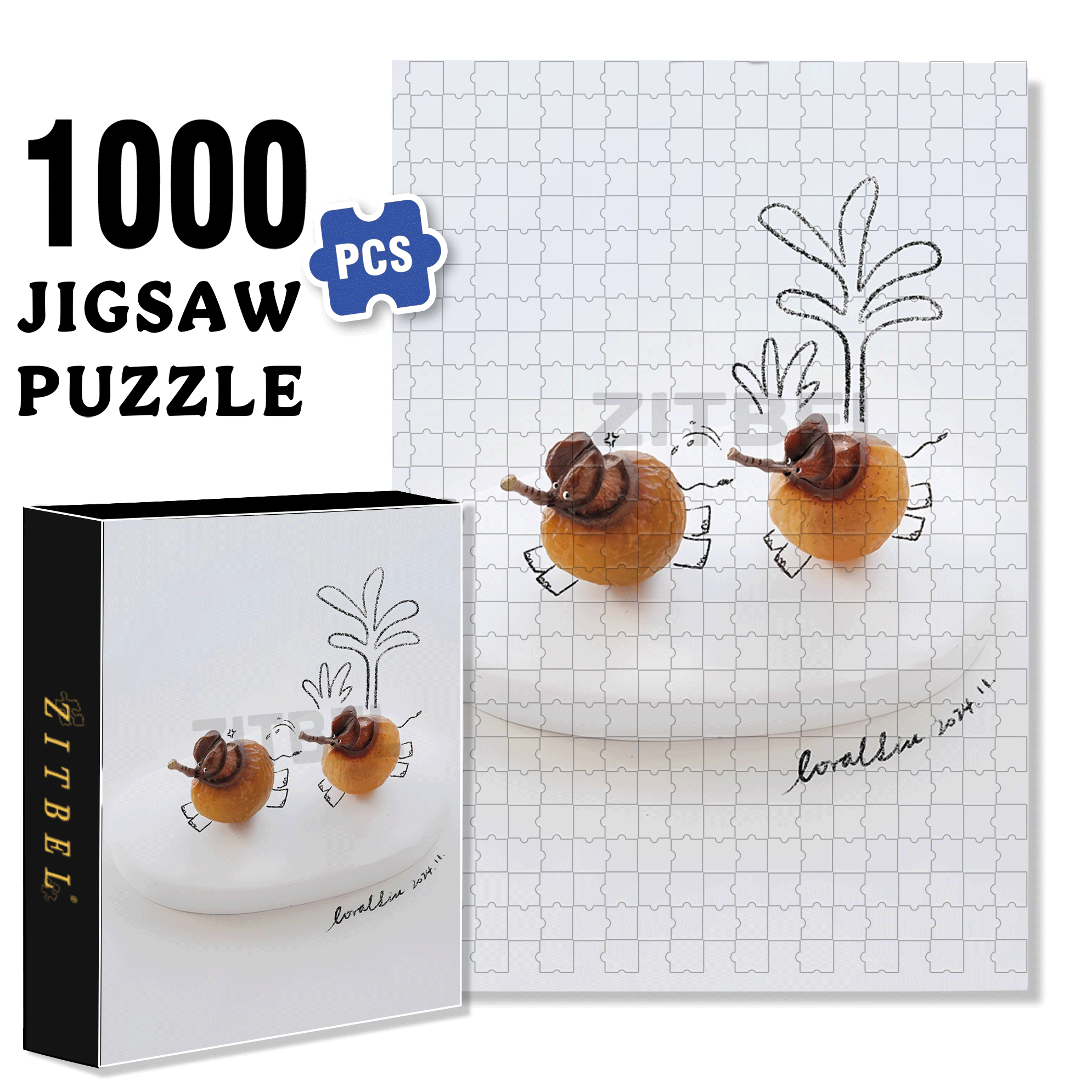 The Harvest Of Autumn 500pcs/1000pcs Jigsaw Puzzle, Scratch-Resistant, Interactive Family Game & Brain-Boosting DIY Decor, Perfect for Halloween, Christmas & New Year Gifts, Family Puzzle Game