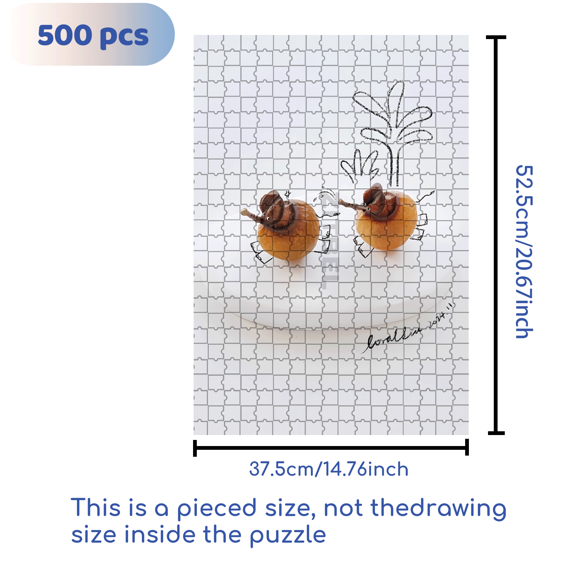 The Harvest Of Autumn 500pcs/1000pcs Jigsaw Puzzle, Scratch-Resistant, Interactive Family Game & Brain-Boosting DIY Decor, Perfect for Halloween, Christmas & New Year Gifts, Family Puzzle Game