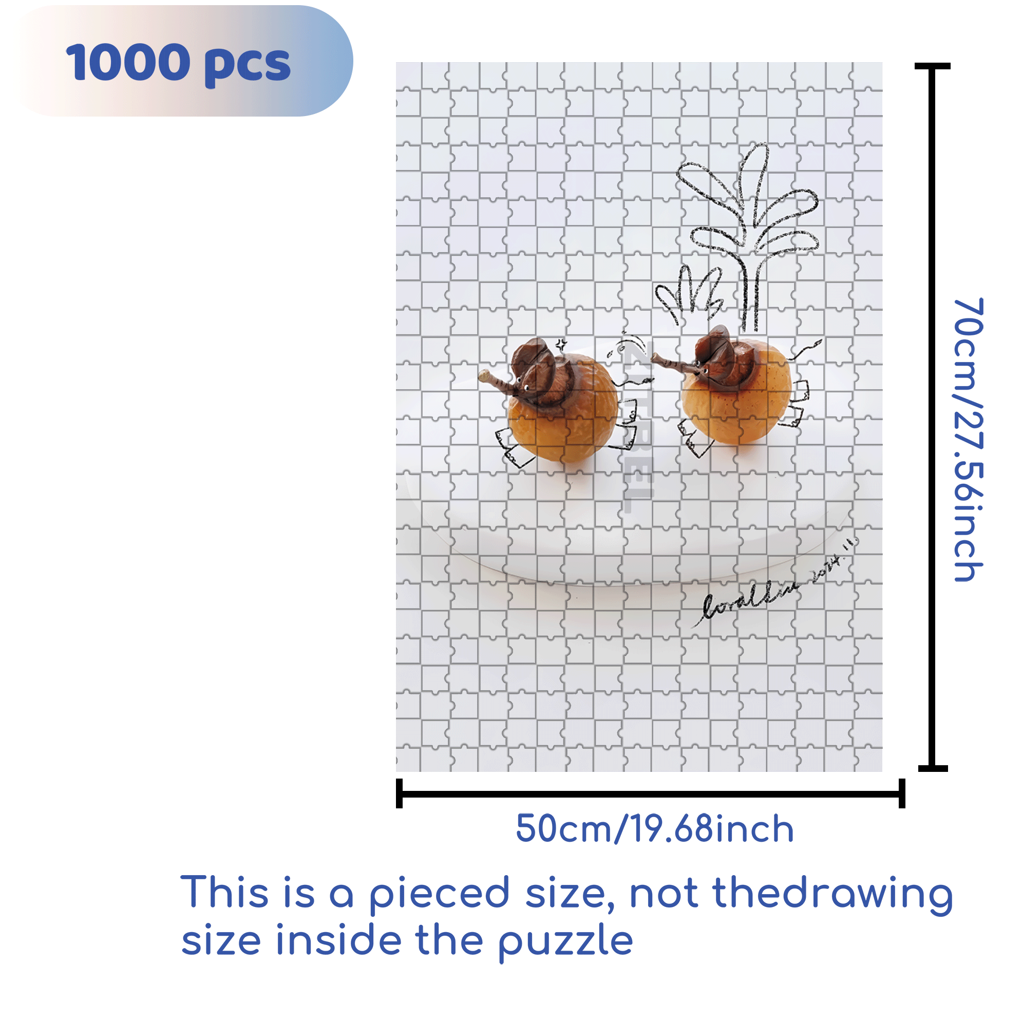 The Harvest Of Autumn 500pcs/1000pcs Jigsaw Puzzle, Scratch-Resistant, Interactive Family Game & Brain-Boosting DIY Decor, Perfect for Halloween, Christmas & New Year Gifts, Family Puzzle Game