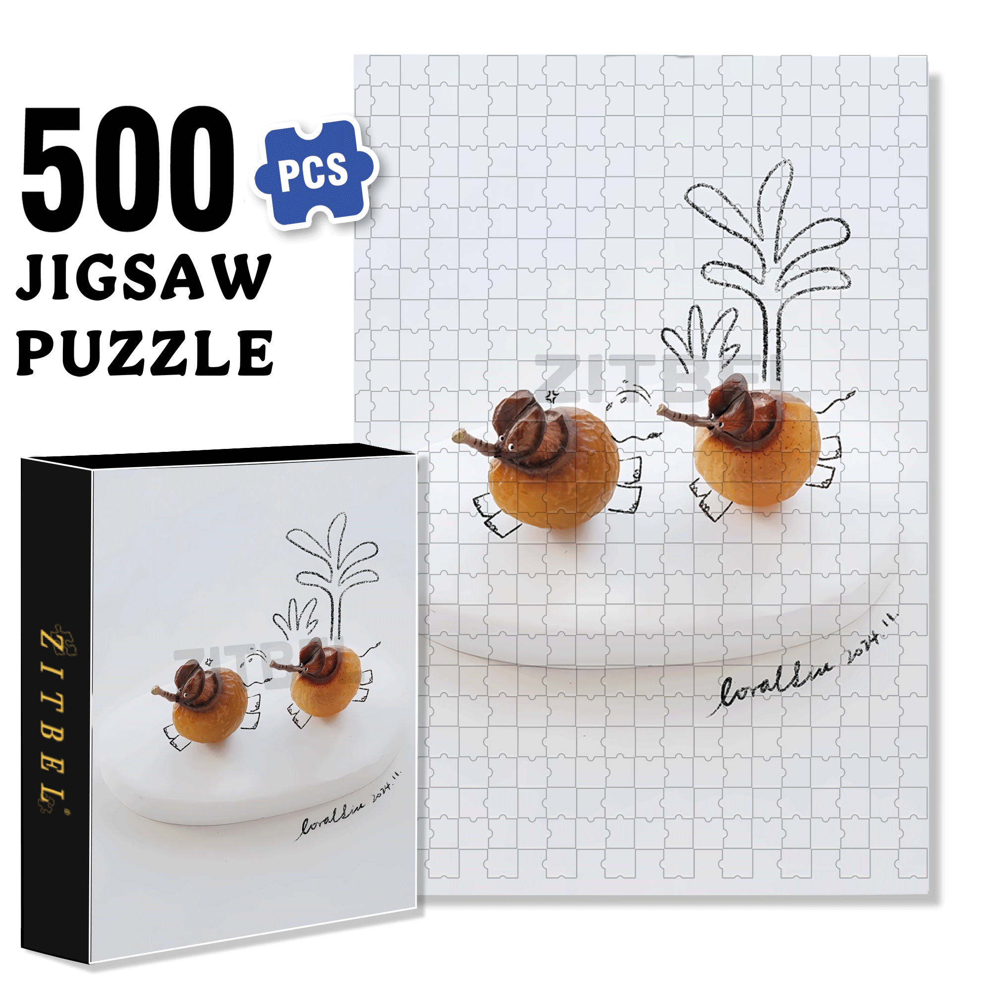 The Harvest Of Autumn 500pcs/1000pcs Jigsaw Puzzle, Scratch-Resistant, Interactive Family Game & Brain-Boosting DIY Decor, Perfect for Halloween, Christmas & New Year Gifts, Family Puzzle Game