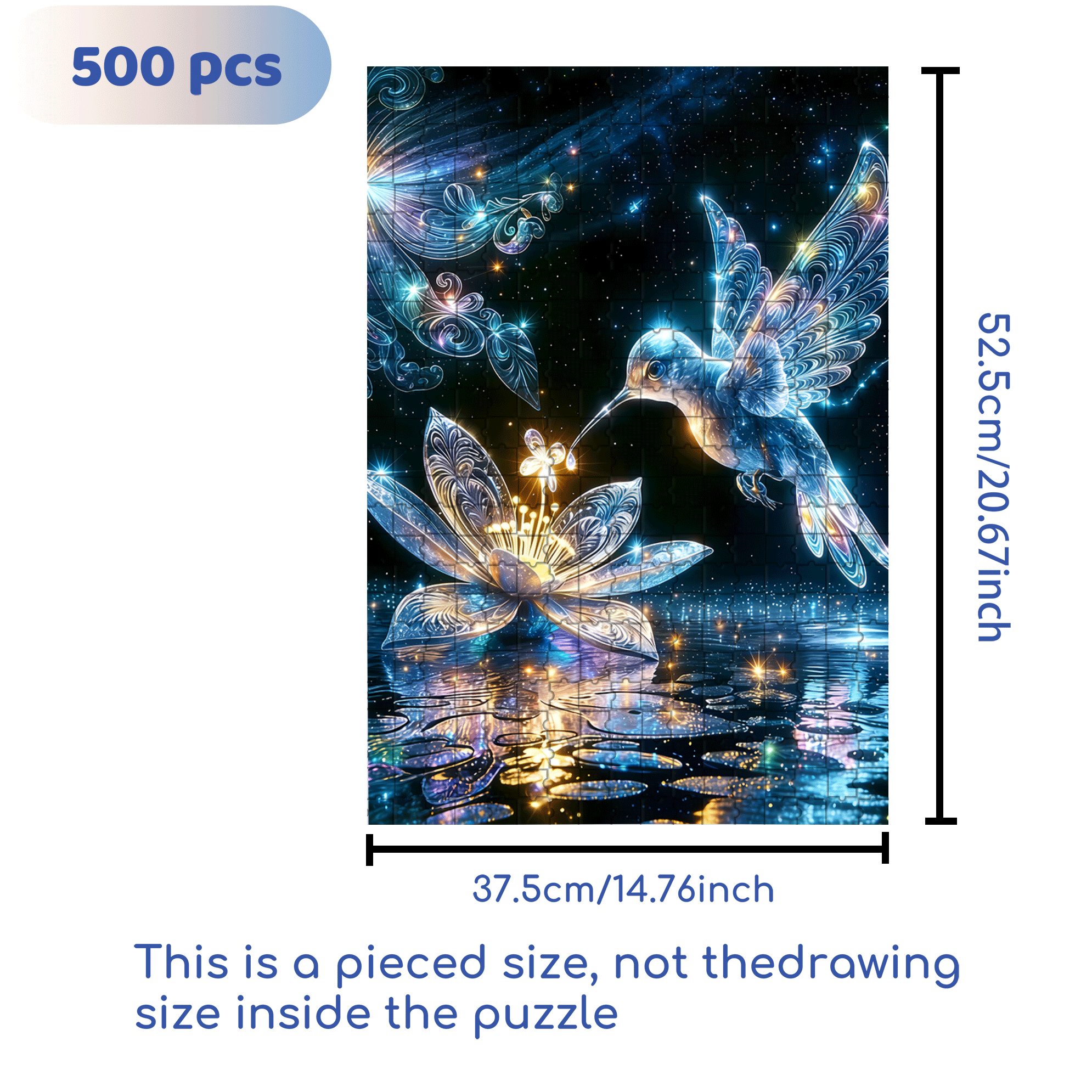 The Kiss of Stardust 500pcs/1000pcs Jigsaw Puzzle, Scratch-Resistant, Interactive Family Game & Brain-Boosting DIY Decor, Perfect for Halloween, Christmas & New Year Gifts, Family Puzzle Game