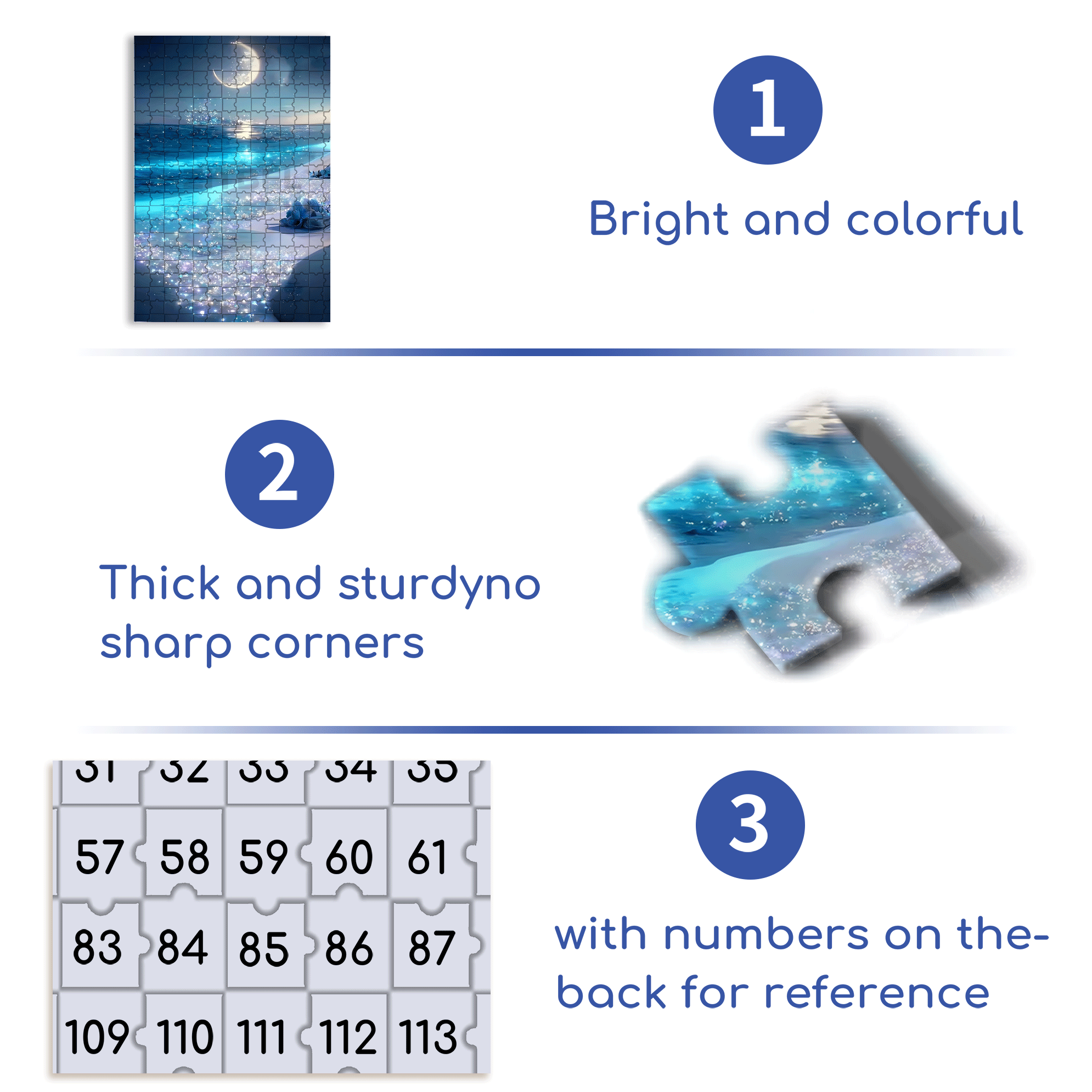 The Moon Sets On The Silver Beach 500pcs/1000pcs Jigsaw Puzzle, Scratch-Resistant, Interactive Family Game & Brain-Boosting DIY Decor, Perfect for Halloween, Christmas & New Year Gifts, Family Puzzle Game