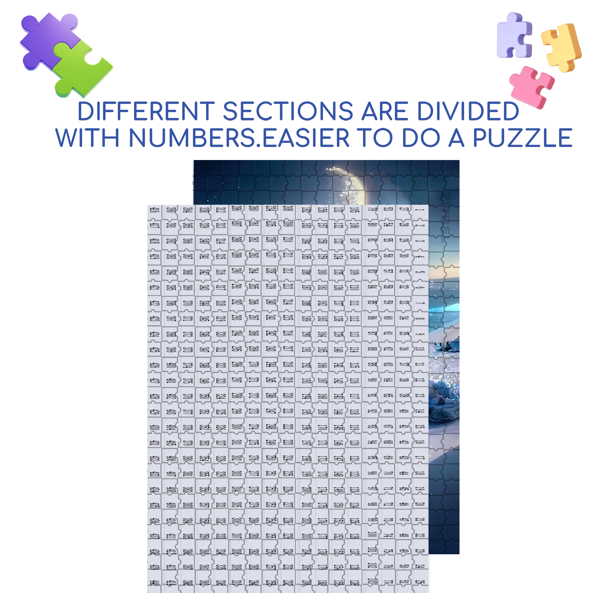 The Moon Sets On The Silver Beach 500pcs/1000pcs Jigsaw Puzzle, Scratch-Resistant, Interactive Family Game & Brain-Boosting DIY Decor, Perfect for Halloween, Christmas & New Year Gifts, Family Puzzle Game