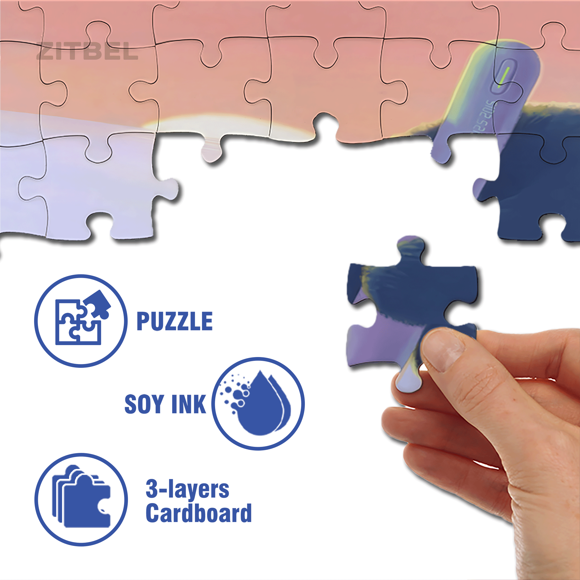 The Painting of the Heart 500pcs/1000pcs Jigsaw Puzzle, Scratch-Resistant, Interactive Family Game & Brain-Boosting DIY Decor, Perfect for Halloween, Christmas & New Year Gifts, Family Puzzle Game