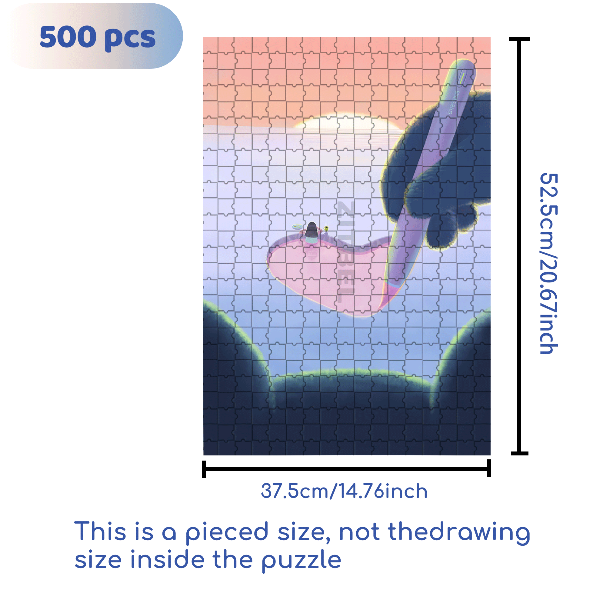 The Painting of the Heart 500pcs/1000pcs Jigsaw Puzzle, Scratch-Resistant, Interactive Family Game & Brain-Boosting DIY Decor, Perfect for Halloween, Christmas & New Year Gifts, Family Puzzle Game