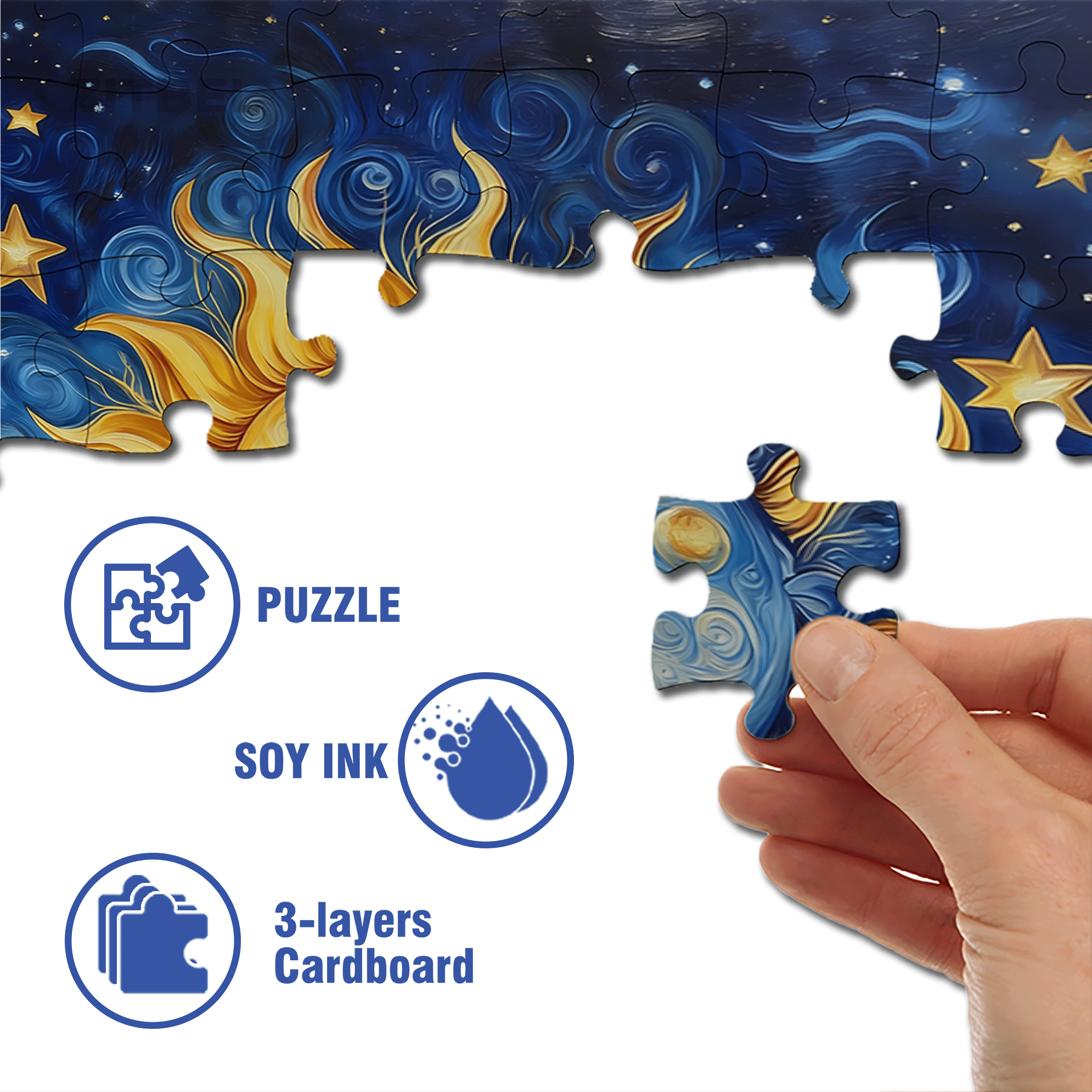 The Sun And The Moon 500pcs/1000pcs Jigsaw Puzzle, Scratch-Resistant, Interactive Family Game & Brain-Boosting DIY Decor, Perfect for Halloween, Christmas & New Year Gifts, Family Puzzle Game