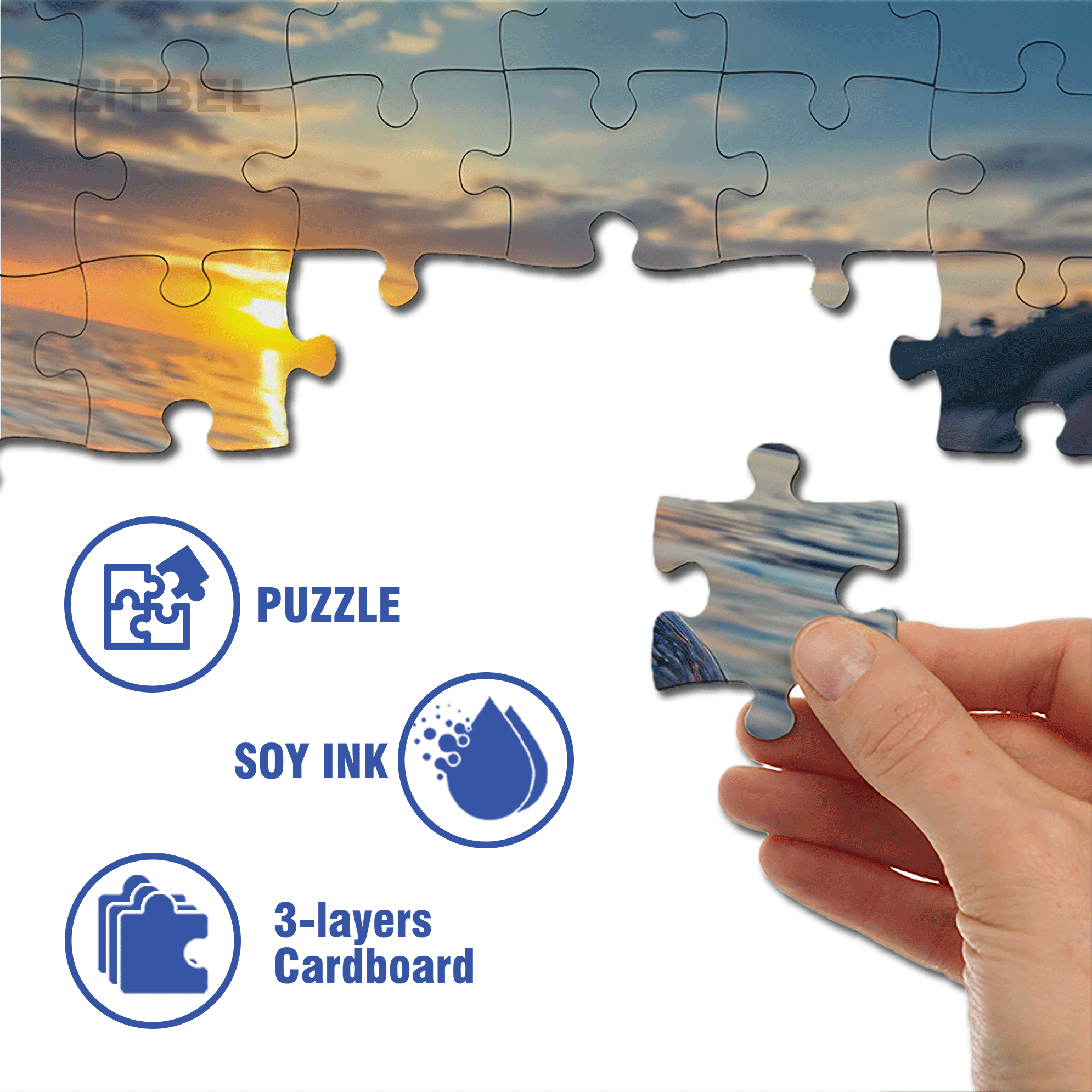 The Tenderness In The Gentle Light Of The Tide 500pcs/1000pcs Jigsaw Puzzle, Scratch-Resistant, Interactive Family Game & Brain-Boosting DIY Decor, Perfect for Halloween, Christmas & New Year Gifts, Family Puzzle Game