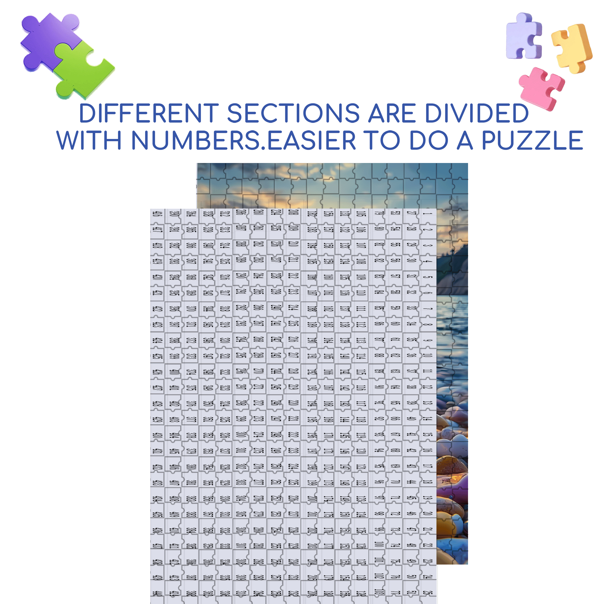The Tenderness In The Gentle Light Of The Tide 500pcs/1000pcs Jigsaw Puzzle, Scratch-Resistant, Interactive Family Game & Brain-Boosting DIY Decor, Perfect for Halloween, Christmas & New Year Gifts, Family Puzzle Game