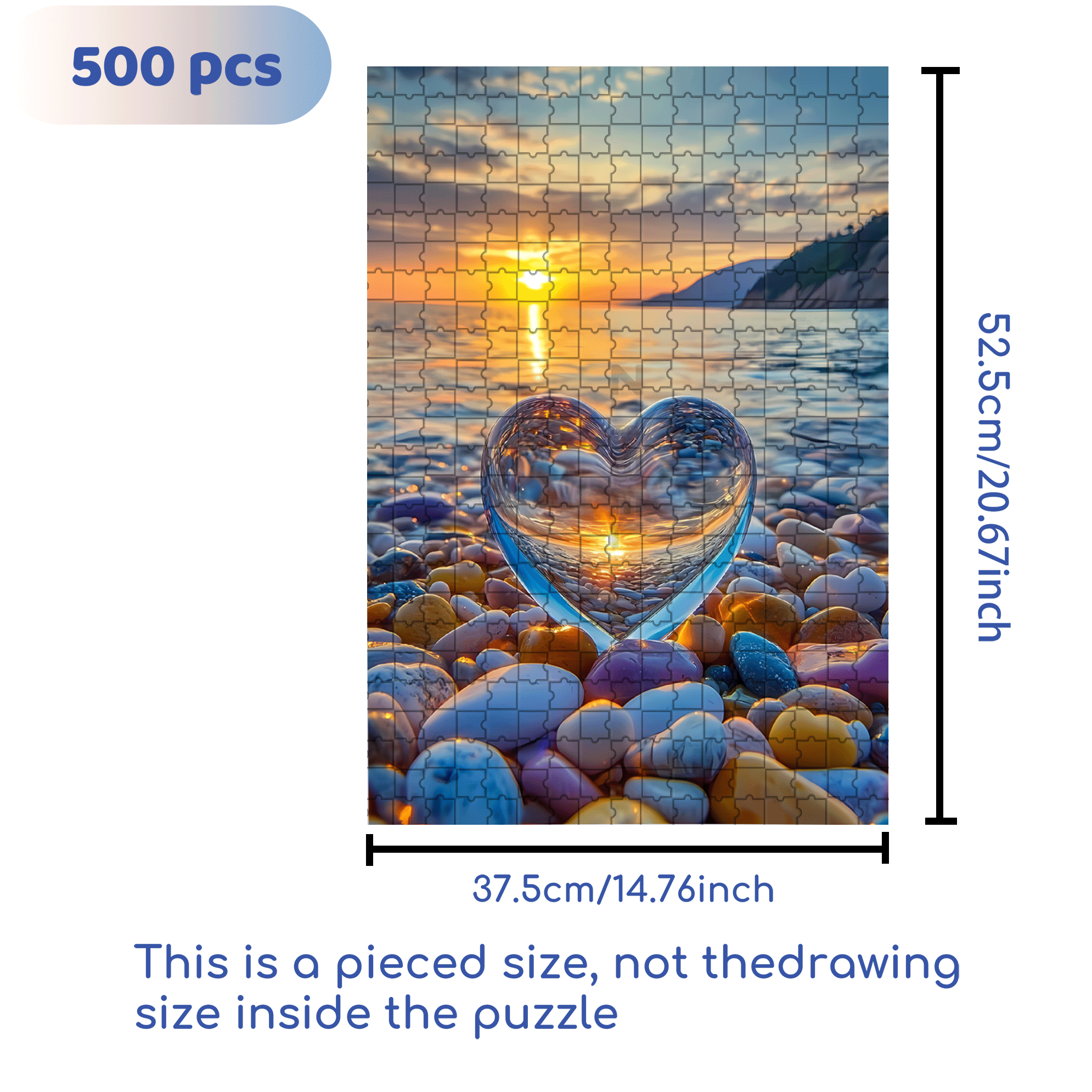 The Tenderness In The Gentle Light Of The Tide 500pcs/1000pcs Jigsaw Puzzle, Scratch-Resistant, Interactive Family Game & Brain-Boosting DIY Decor, Perfect for Halloween, Christmas & New Year Gifts, Family Puzzle Game