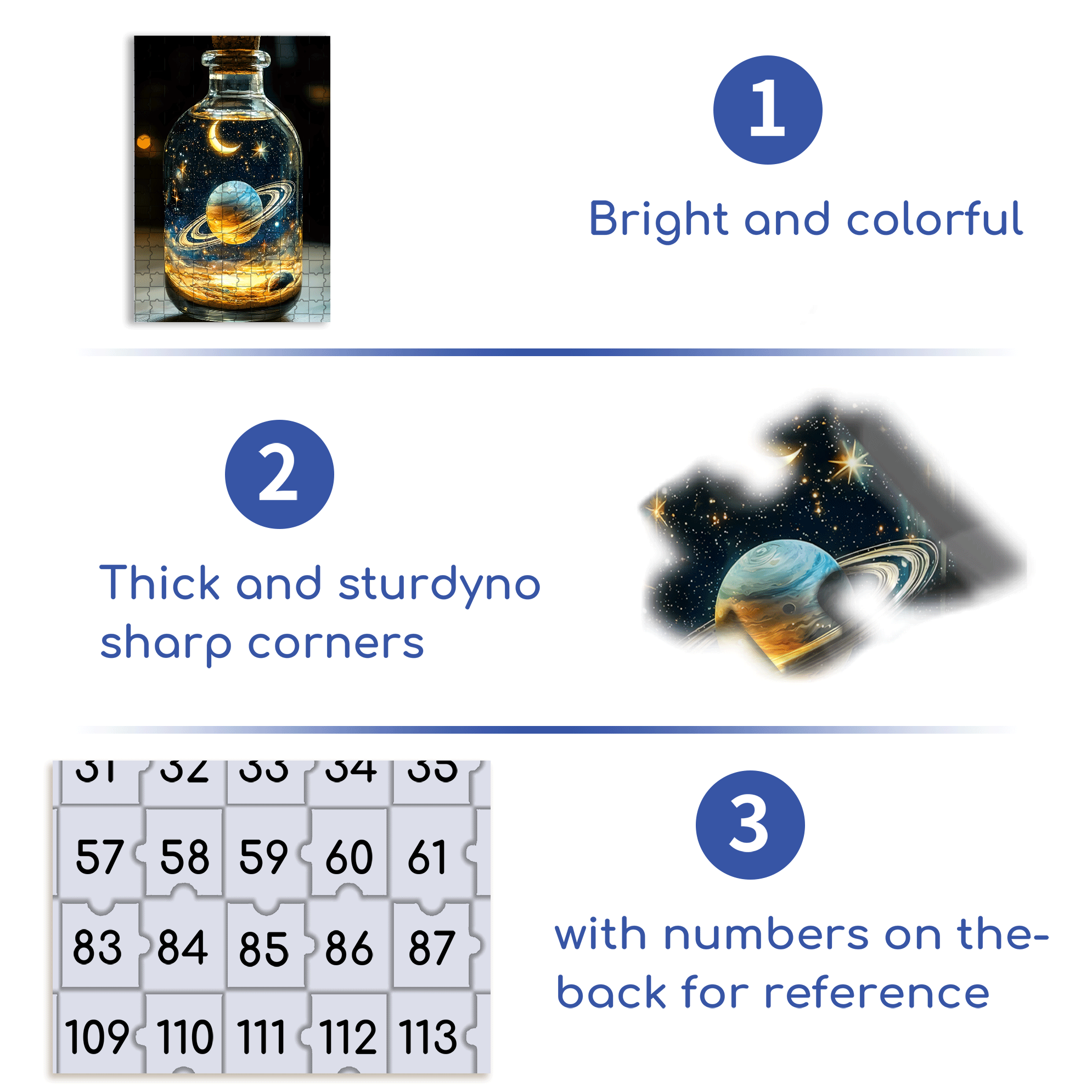 The Universe In A Bottle 500pcs/1000pcs Jigsaw Puzzle, Scratch-Resistant, Interactive Family Game & Brain-Boosting DIY Decor, Perfect for Halloween, Christmas & New Year Gifts, Family Puzzle Game