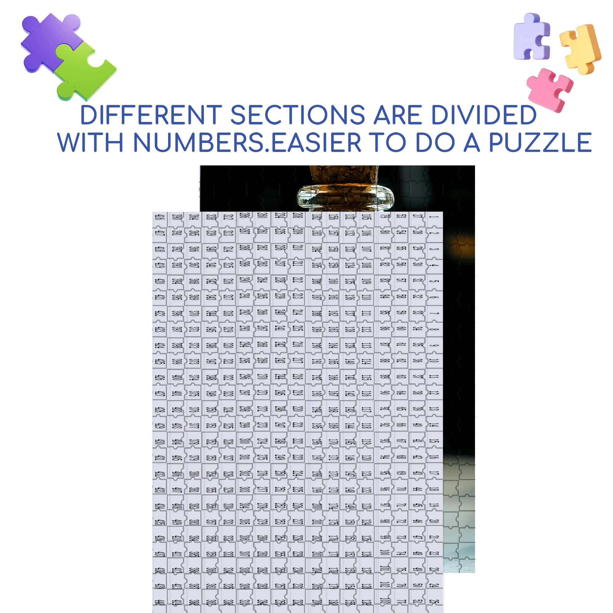 The Universe In A Bottle 500pcs/1000pcs Jigsaw Puzzle, Scratch-Resistant, Interactive Family Game & Brain-Boosting DIY Decor, Perfect for Halloween, Christmas & New Year Gifts, Family Puzzle Game