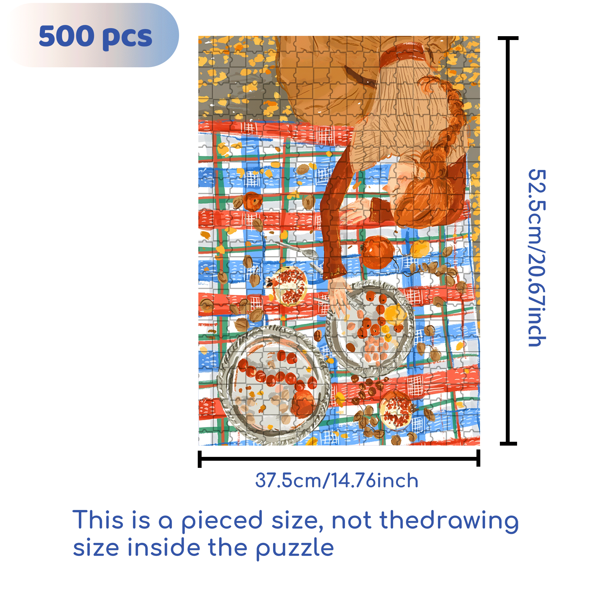 The Warm Atmosphere Of Autumn 500pcs/1000pcs Jigsaw Puzzle, Scratch-Resistant, Interactive Family Game & Brain-Boosting DIY Decor, Perfect for Halloween, Christmas & New Year Gifts, Family Puzzle Game