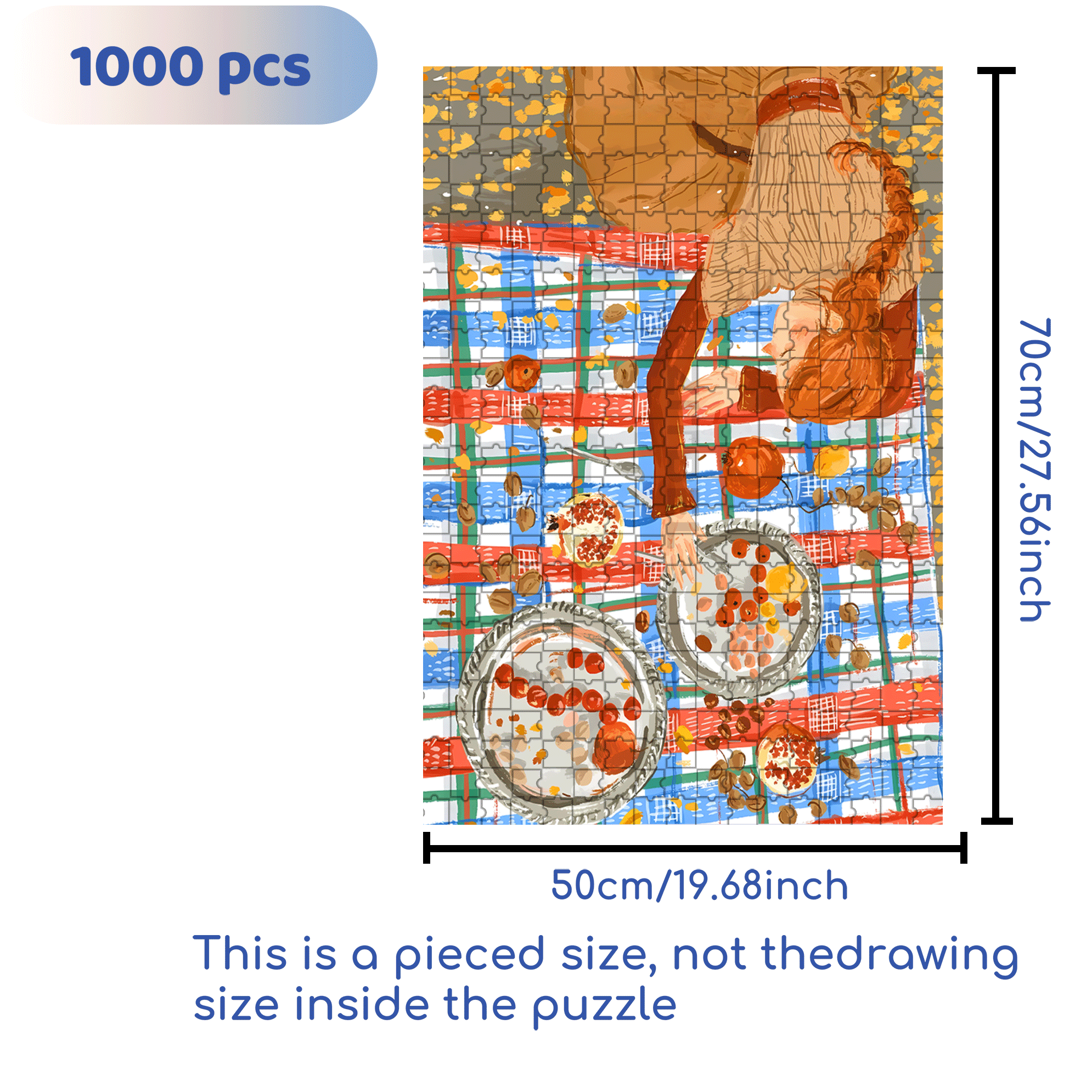 The Warm Atmosphere Of Autumn 500pcs/1000pcs Jigsaw Puzzle, Scratch-Resistant, Interactive Family Game & Brain-Boosting DIY Decor, Perfect for Halloween, Christmas & New Year Gifts, Family Puzzle Game