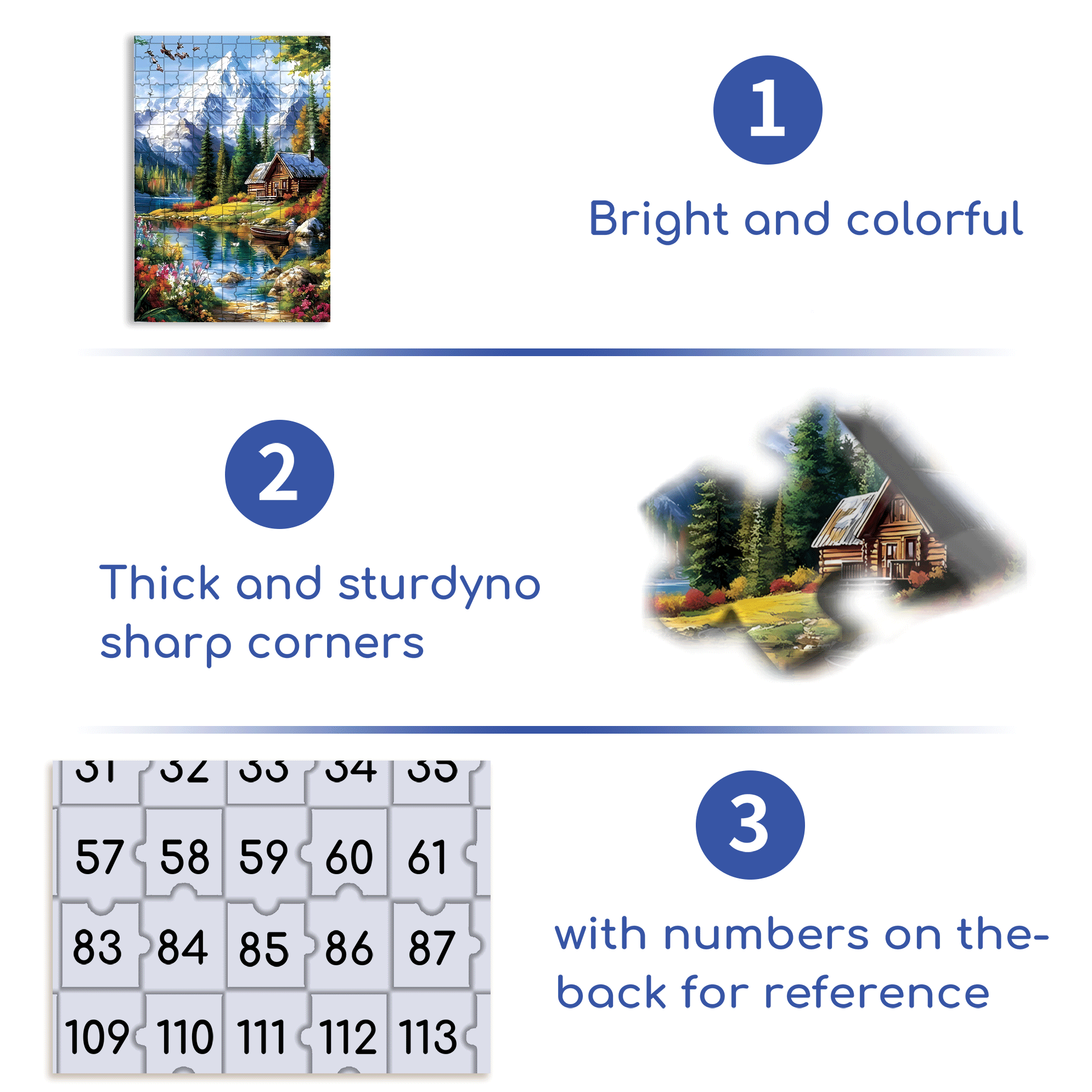 The Wooden House By The Snow-capped Lake 500pcs/1000pcs Jigsaw Puzzle, Scratch-Resistant, Interactive Family Game & Brain-Boosting DIY Decor, Perfect for Halloween, Christmas & New Year Gifts, Family Puzzle Game