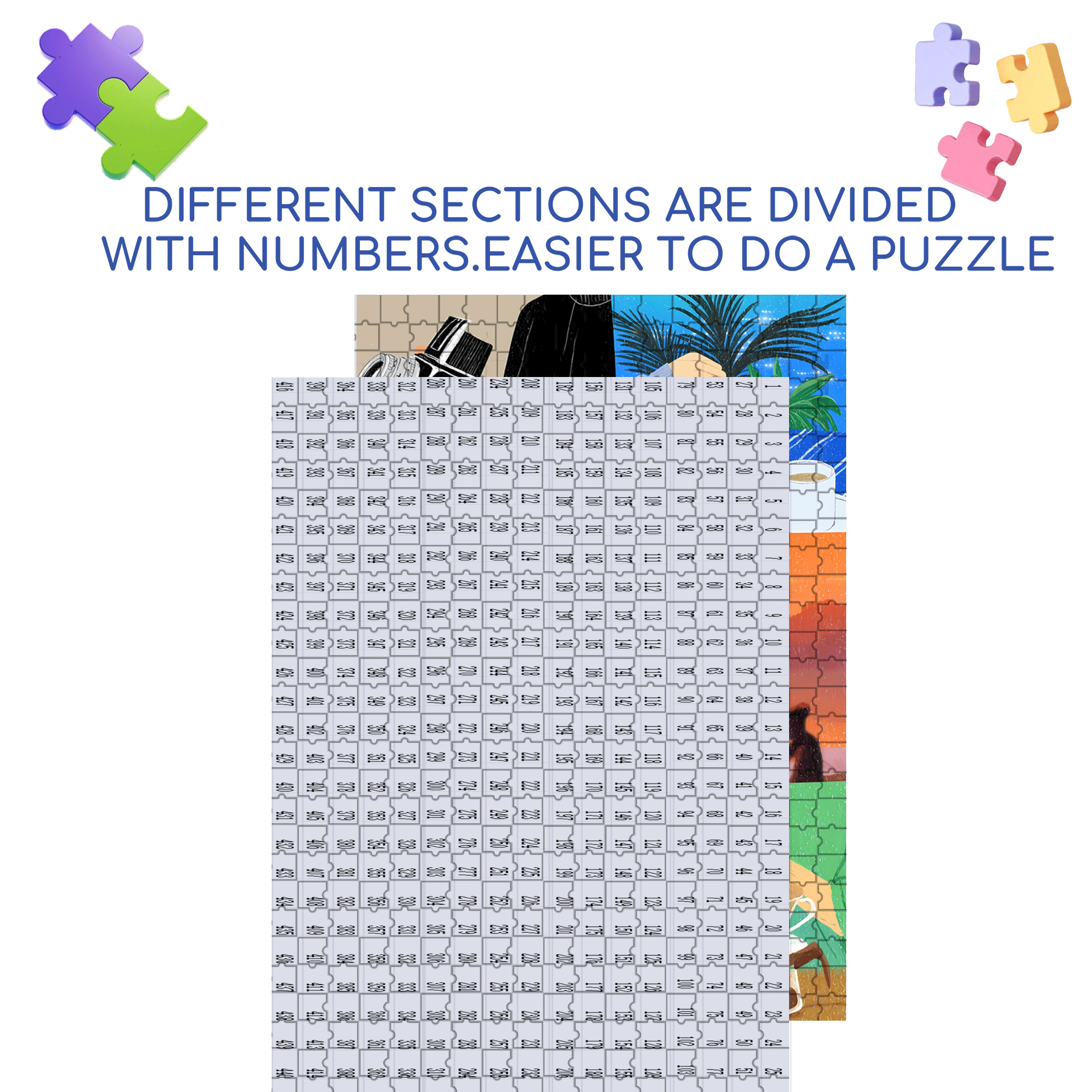 Vibrant Life 500pcs/1000pcs Jigsaw Puzzle, Scratch-Resistant, Interactive Family Game & Brain-Boosting DIY Decor, Perfect for Halloween, Christmas & New Year Gifts, Family Puzzle Game
