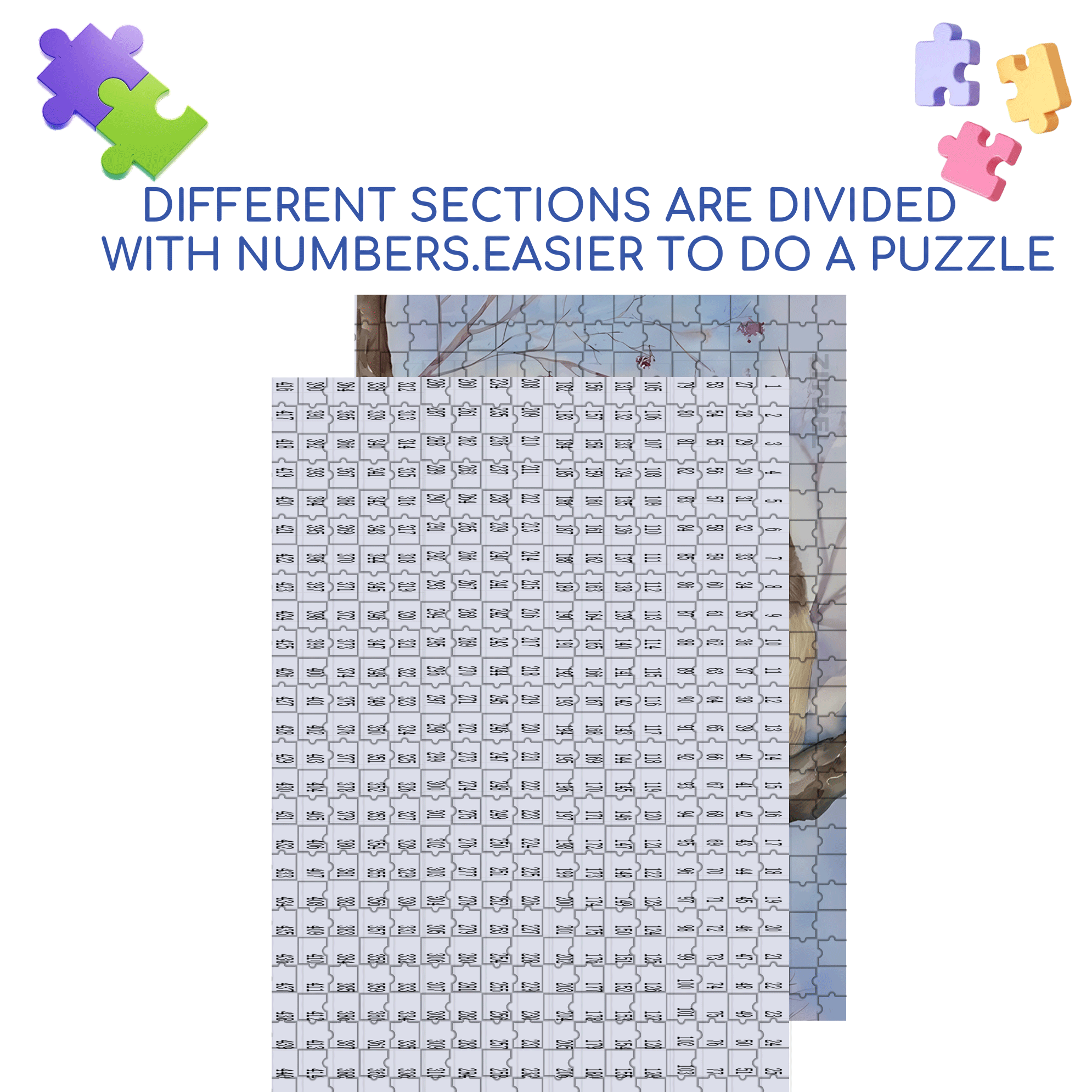 Whispering On The Branches 500pcs/1000pcs Jigsaw Puzzle, Scratch-Resistant, Interactive Family Game & Brain-Boosting DIY Decor, Perfect for Halloween, Christmas & New Year Gifts, Family Puzzle Game