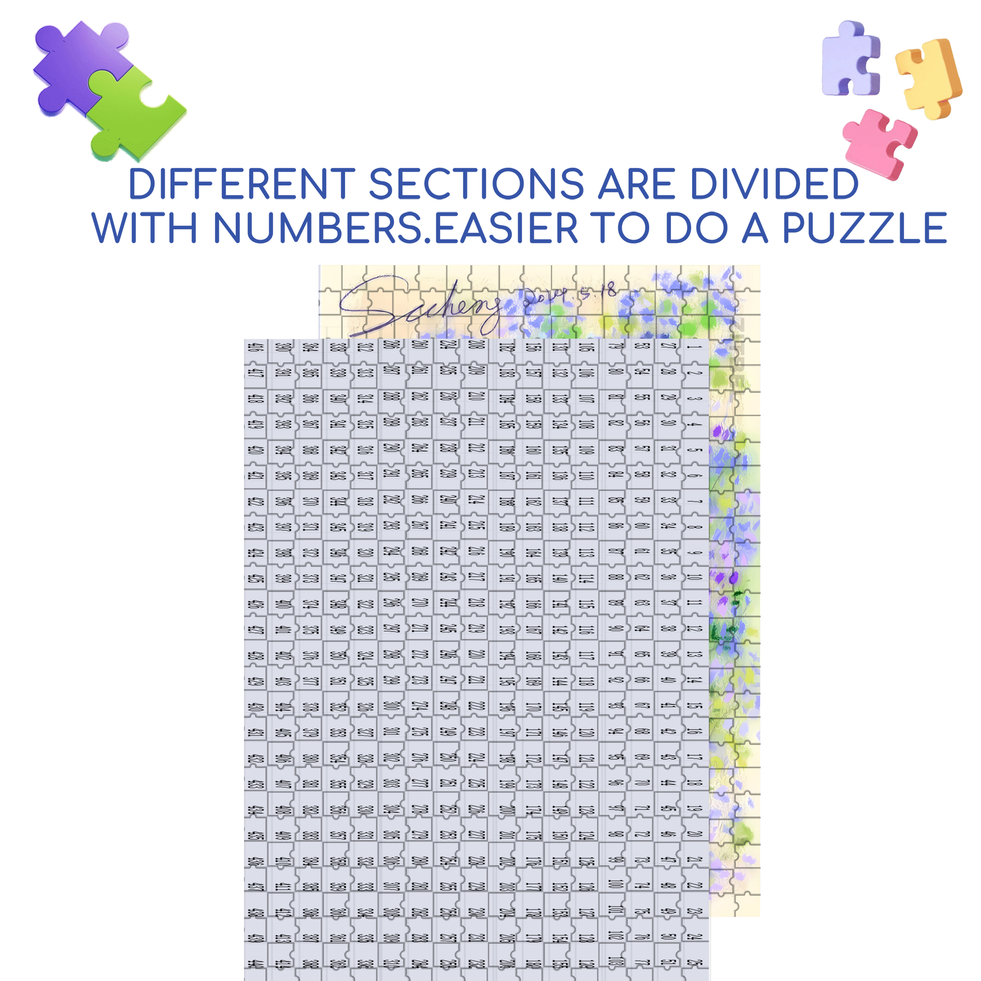 Wildflowers Along The Roadside 500pcs/1000pcs Jigsaw Puzzle, Scratch-Resistant, Interactive Family Game & Brain-Boosting DIY Decor, Perfect for Halloween, Christmas & New Year Gifts, Family Puzzle Game