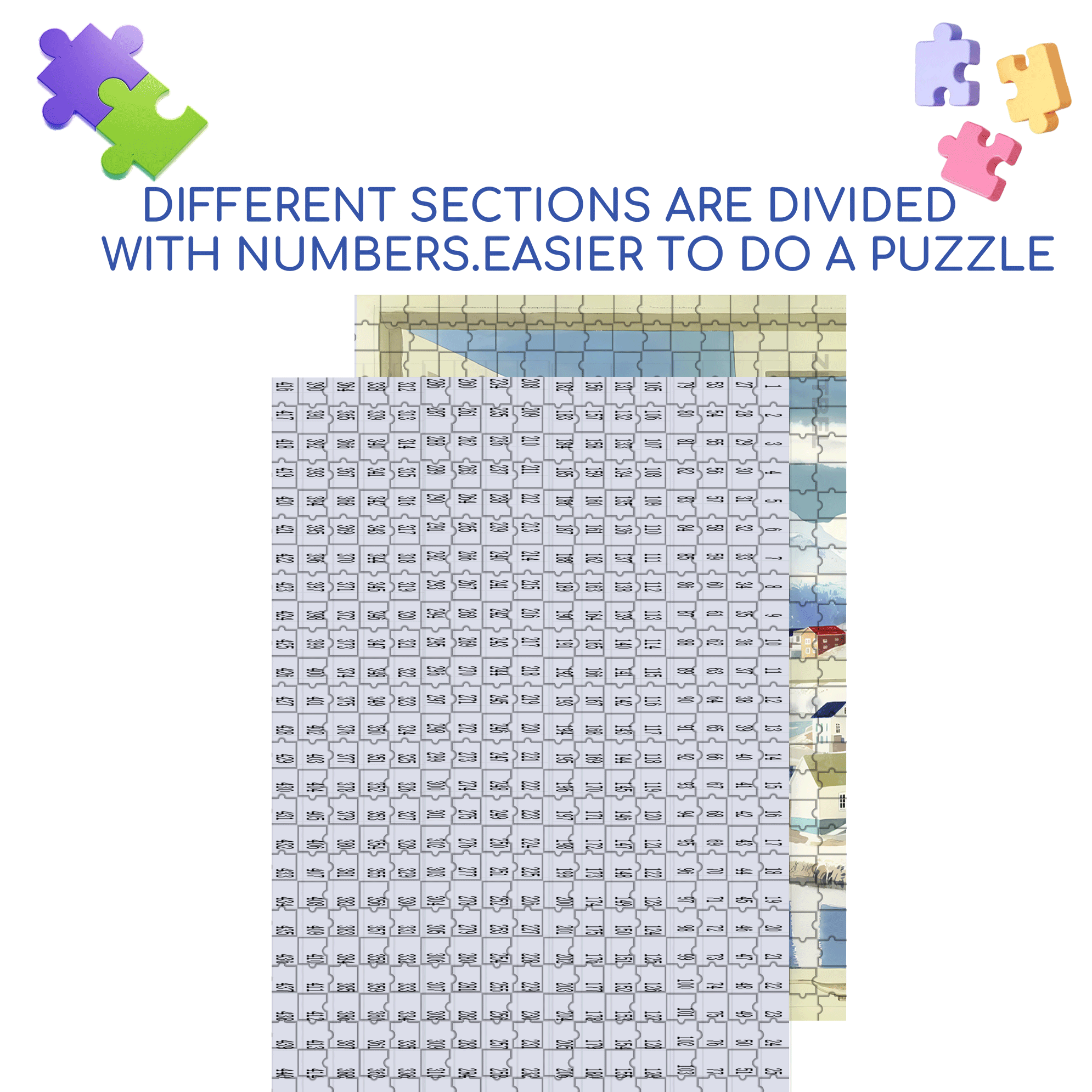 Window-side Snow Island 500pcs/1000pcs Jigsaw Puzzle, Scratch-Resistant, Interactive Family Game & Brain-Boosting DIY Decor, Perfect for Halloween, Christmas & New Year Gifts, Family Puzzle Game
