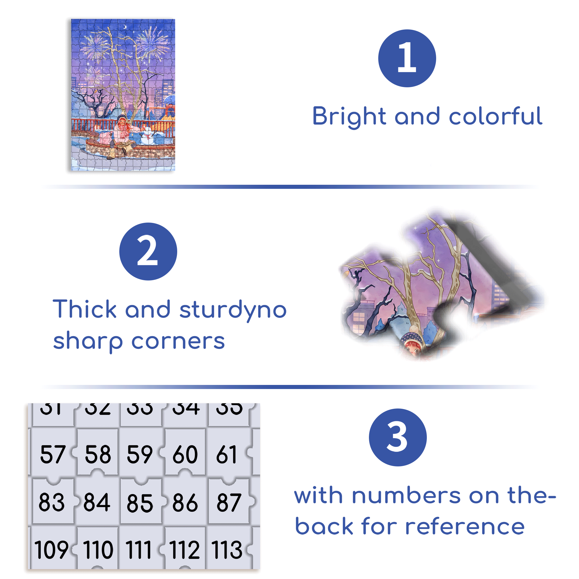 Winter Night Fireworks 500pcs/1000pcs Jigsaw Puzzle, Scratch-Resistant, Interactive Family Game & Brain-Boosting DIY Decor, Perfect for Halloween, Christmas & New Year Gifts, Family Puzzle Game