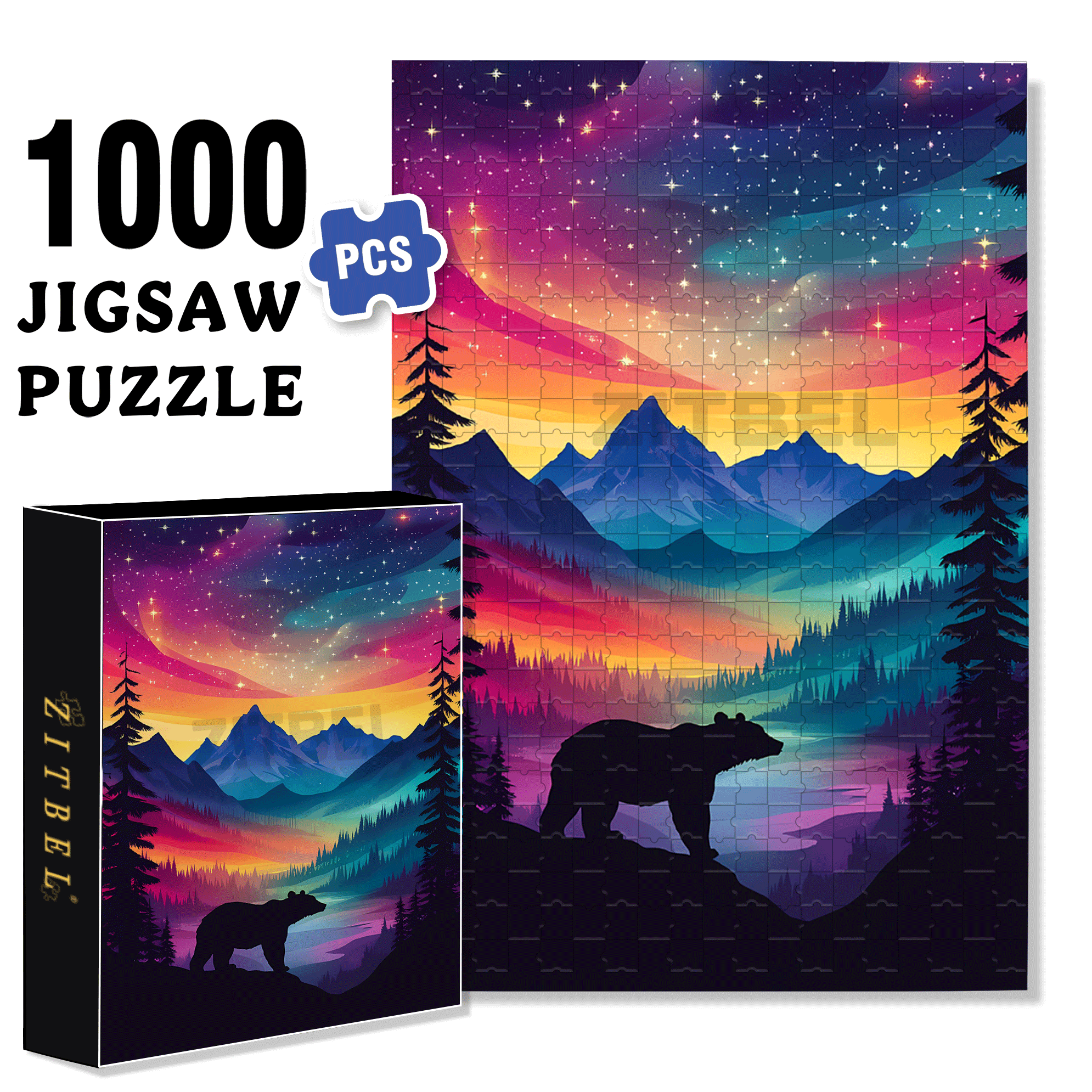 Yoshino Katsuhiko 500pcs/1000pcs Jigsaw Puzzle, Scratch-Resistant, Interactive Family Game & Brain-Boosting DIY Decor, Perfect for Halloween, Christmas & New Year Gifts, Family Puzzle Game
