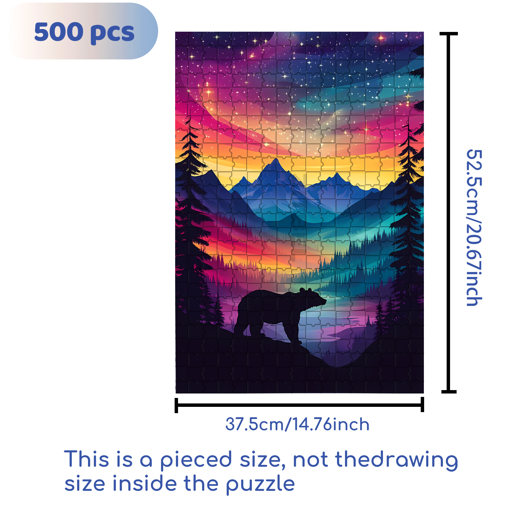 Yoshino Katsuhiko 500pcs/1000pcs Jigsaw Puzzle, Scratch-Resistant, Interactive Family Game & Brain-Boosting DIY Decor, Perfect for Halloween, Christmas & New Year Gifts, Family Puzzle Game