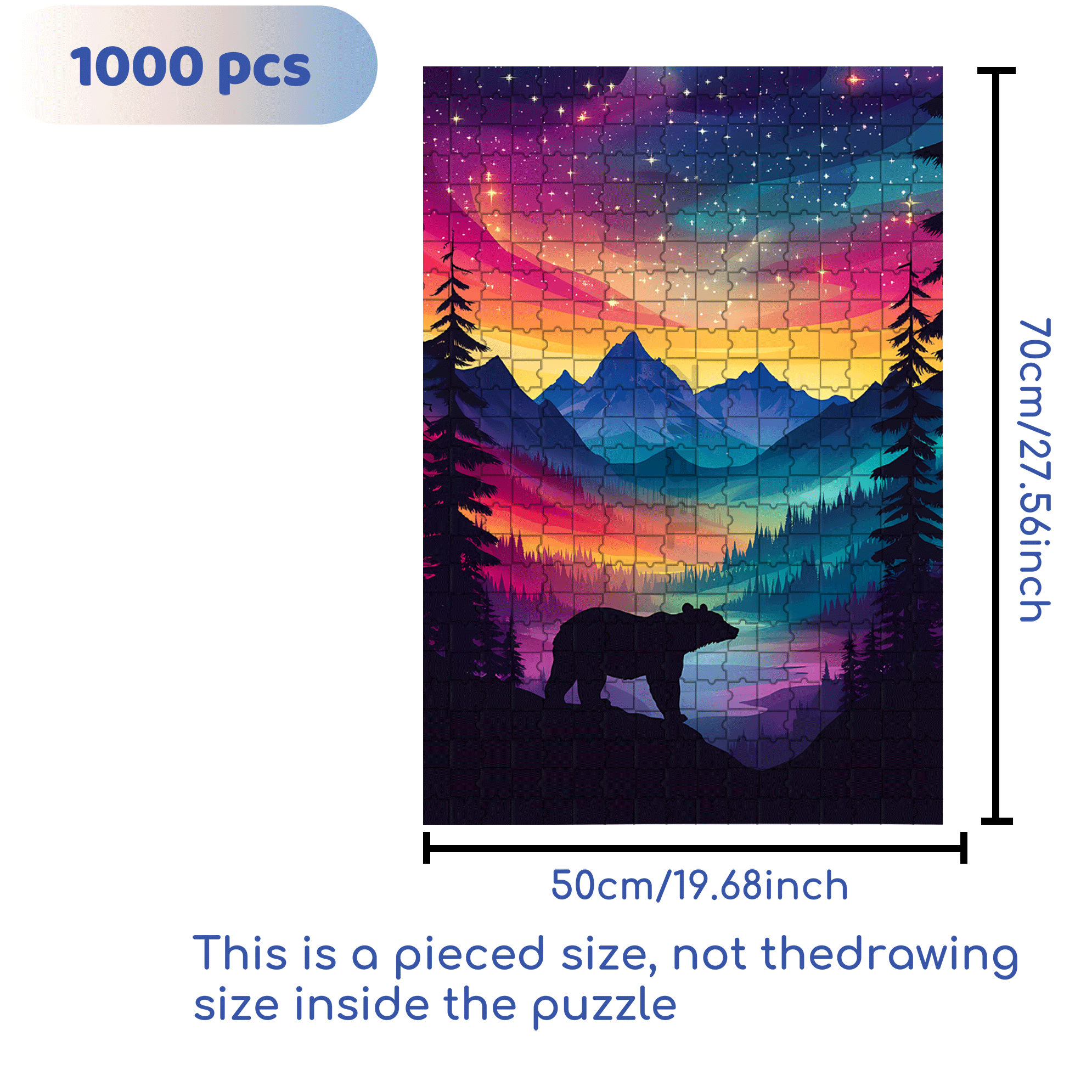 Yoshino Katsuhiko 500pcs/1000pcs Jigsaw Puzzle, Scratch-Resistant, Interactive Family Game & Brain-Boosting DIY Decor, Perfect for Halloween, Christmas & New Year Gifts, Family Puzzle Game