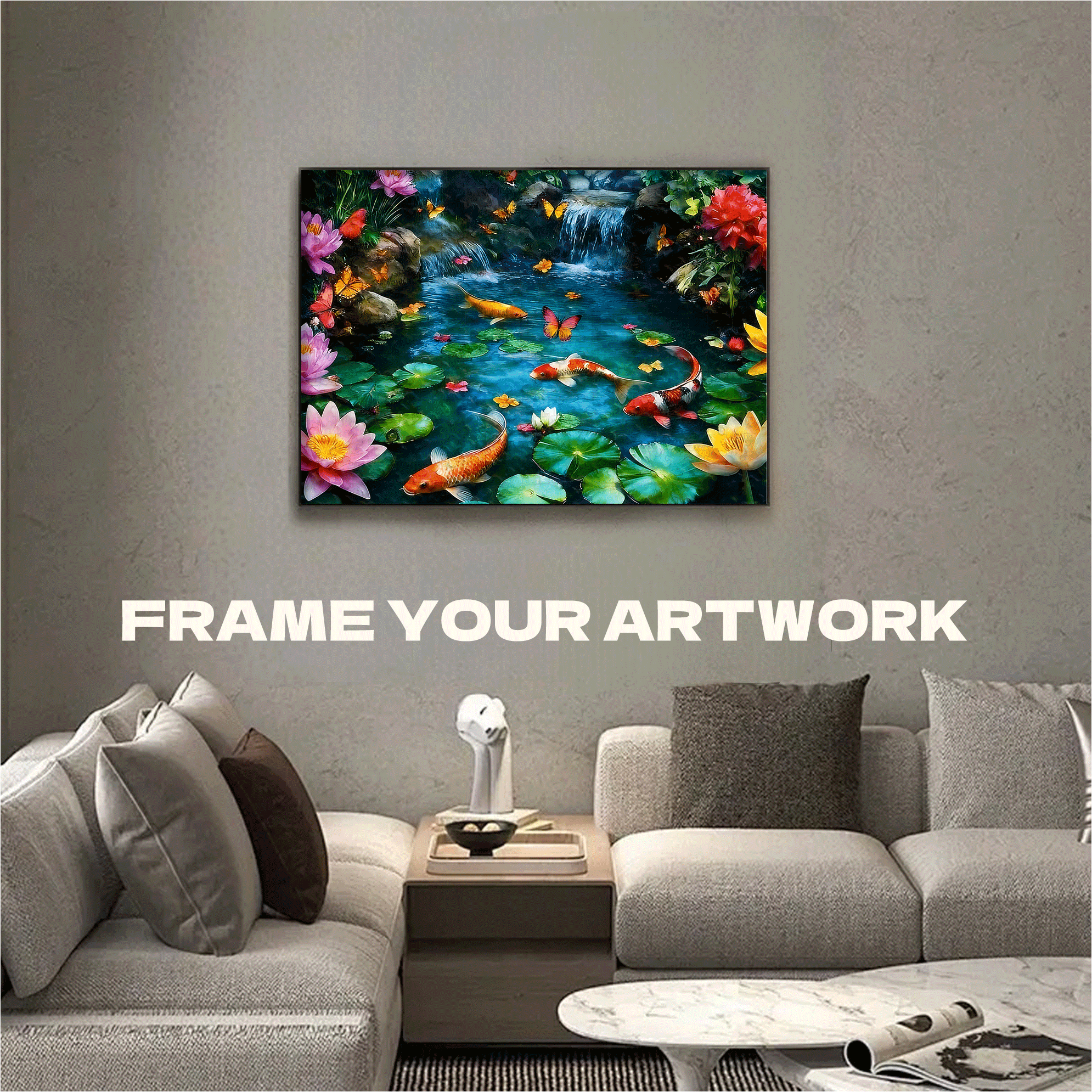 Fish Enjoying Themselves In The Stream 500pcs/1000pcs Jigsaw Puzzle, Scratch-Resistant, Interactive Family Game & Brain-Boosting DIY Decor, Perfect for Halloween, Christmas & New Year Gifts, Family Puzzle Game