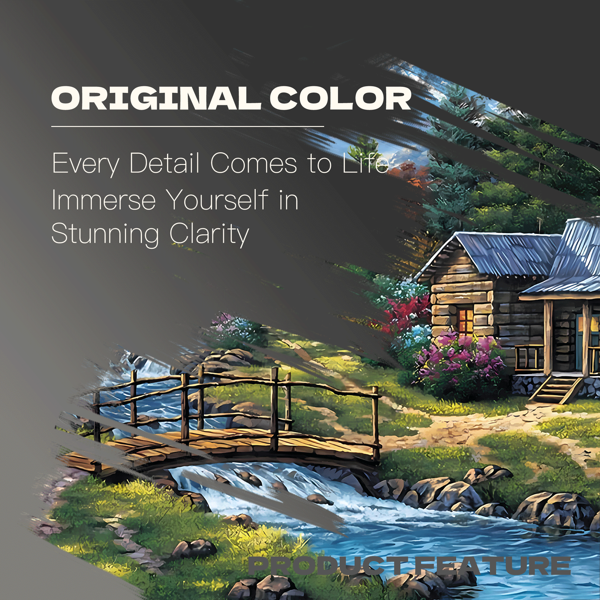 Mountain Residence in the Valley 500pcs/1000pcs Jigsaw Puzzle, Scratch-Resistant, Interactive Family Game & Brain-Boosting DIY Decor, Perfect for Halloween, Christmas & New Year Gifts, Family Puzzle Game