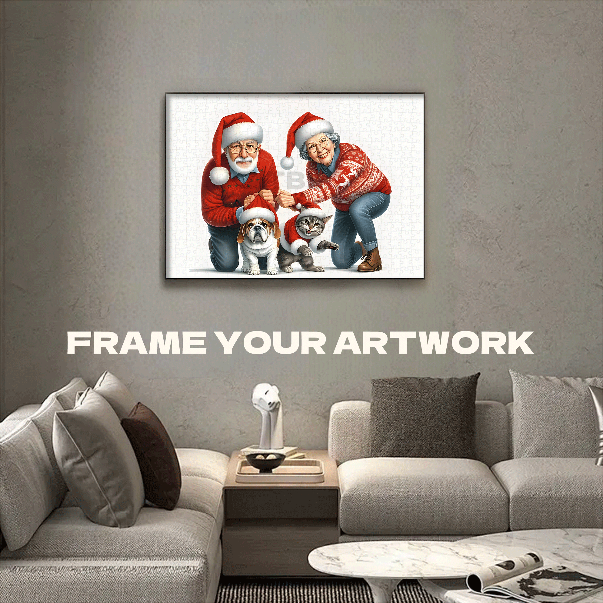 Playful Holiday Seniors 500pcs/1000pcs Jigsaw Puzzle, Scratch-Resistant, Interactive Family Game & Brain-Boosting DIY Decor, Perfect for Halloween, Christmas & New Year Gifts, Family Puzzle Game