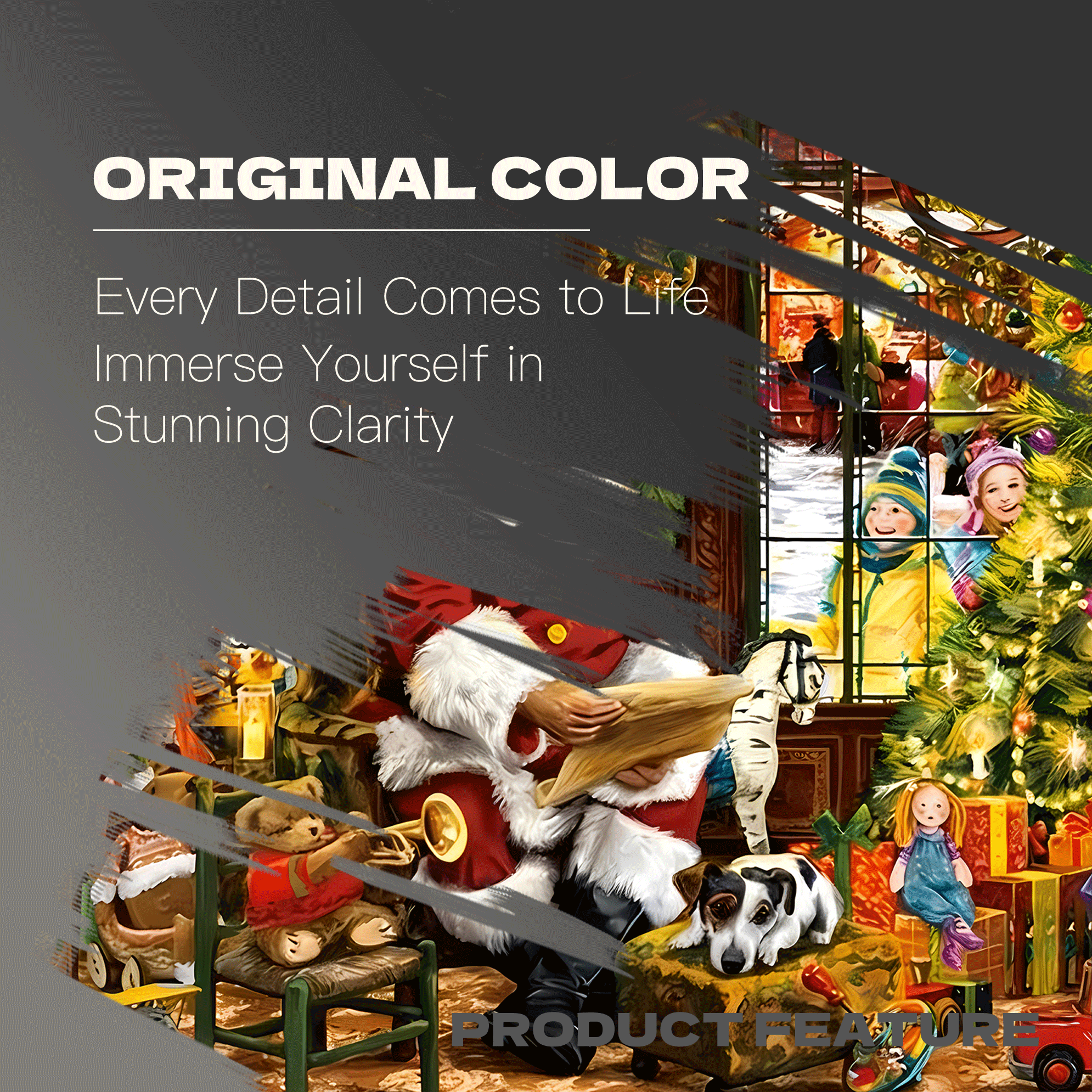 Santa's Workshop 500pcs/1000pcs Jigsaw Puzzle, Scratch-Resistant, Interactive Family Game & Brain-Boosting DIY Decor, Perfect for Halloween, Christmas & New Year Gifts, Family Puzzle Game