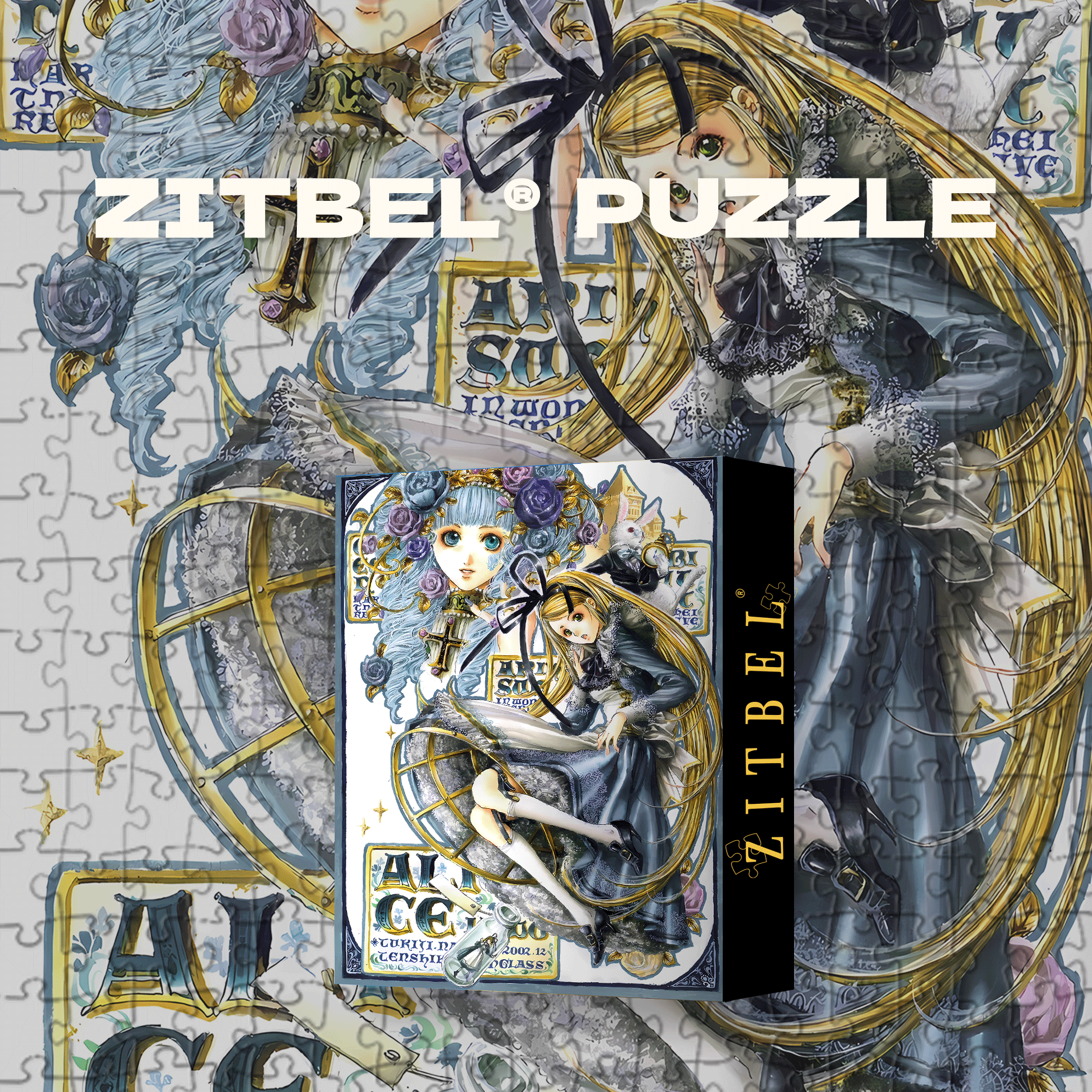 Alice in the Mirror 500pcs/1000pcs Jigsaw Puzzle, Scratch-Resistant, Interactive Family Game & Brain-Boosting DIY Decor, Perfect for Halloween, Christmas & New Year Gifts, Family Puzzle Game