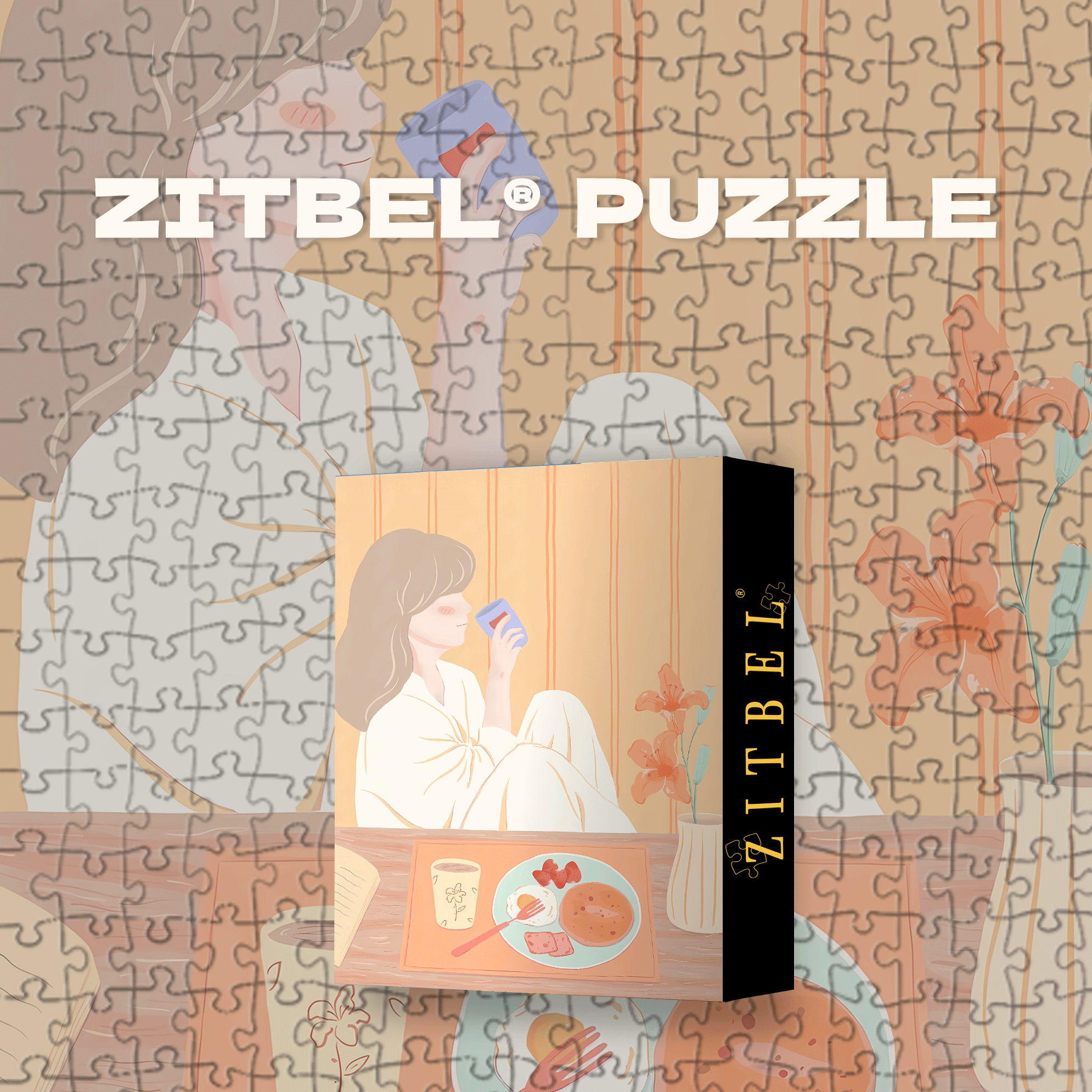 Healing the Morning 500pcs/1000pcs Jigsaw Puzzle, Scratch-Resistant, Interactive Family Game & Brain-Boosting DIY Decor, Perfect for Halloween, Christmas & New Year Gifts, Family Puzzle Game