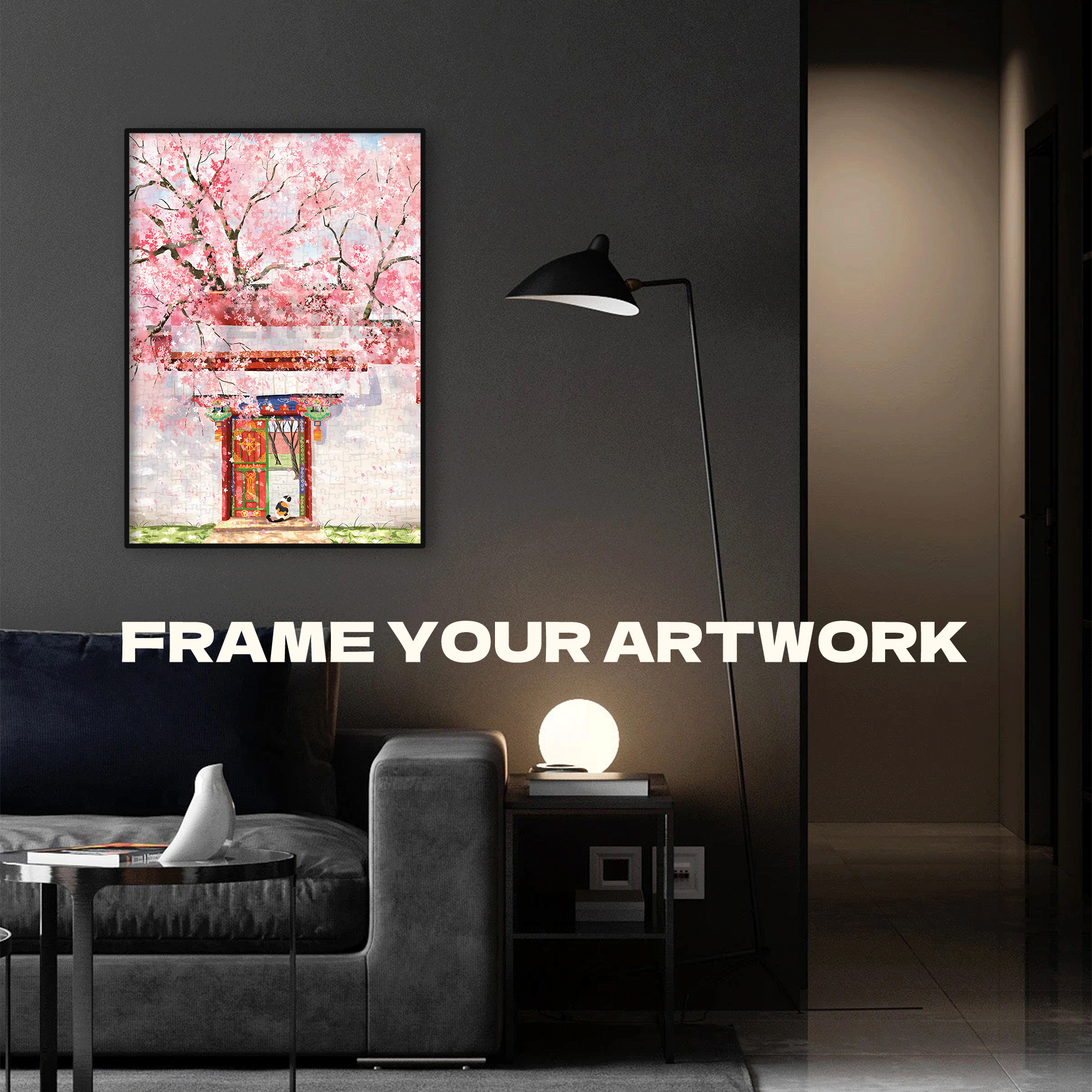 Romantic Spring Song 500pcs/1000pcs Jigsaw Puzzle, Scratch-Resistant, Interactive Family Game & Brain-Boosting DIY Decor, Perfect for Halloween, Christmas & New Year Gifts, Family Puzzle Game