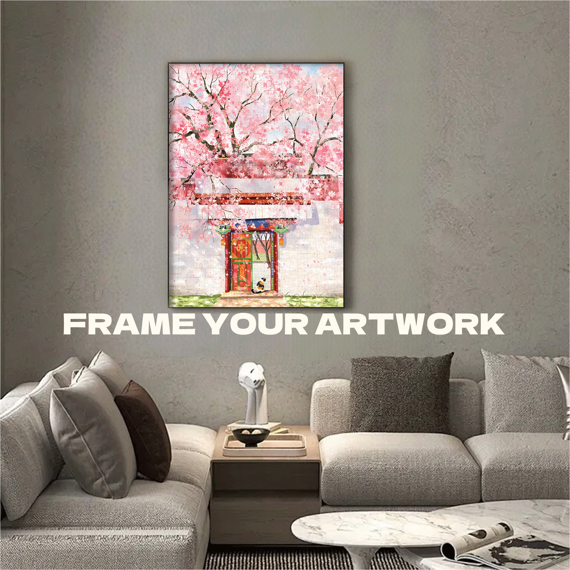 Romantic Spring Song 500pcs/1000pcs Jigsaw Puzzle, Scratch-Resistant, Interactive Family Game & Brain-Boosting DIY Decor, Perfect for Halloween, Christmas & New Year Gifts, Family Puzzle Game