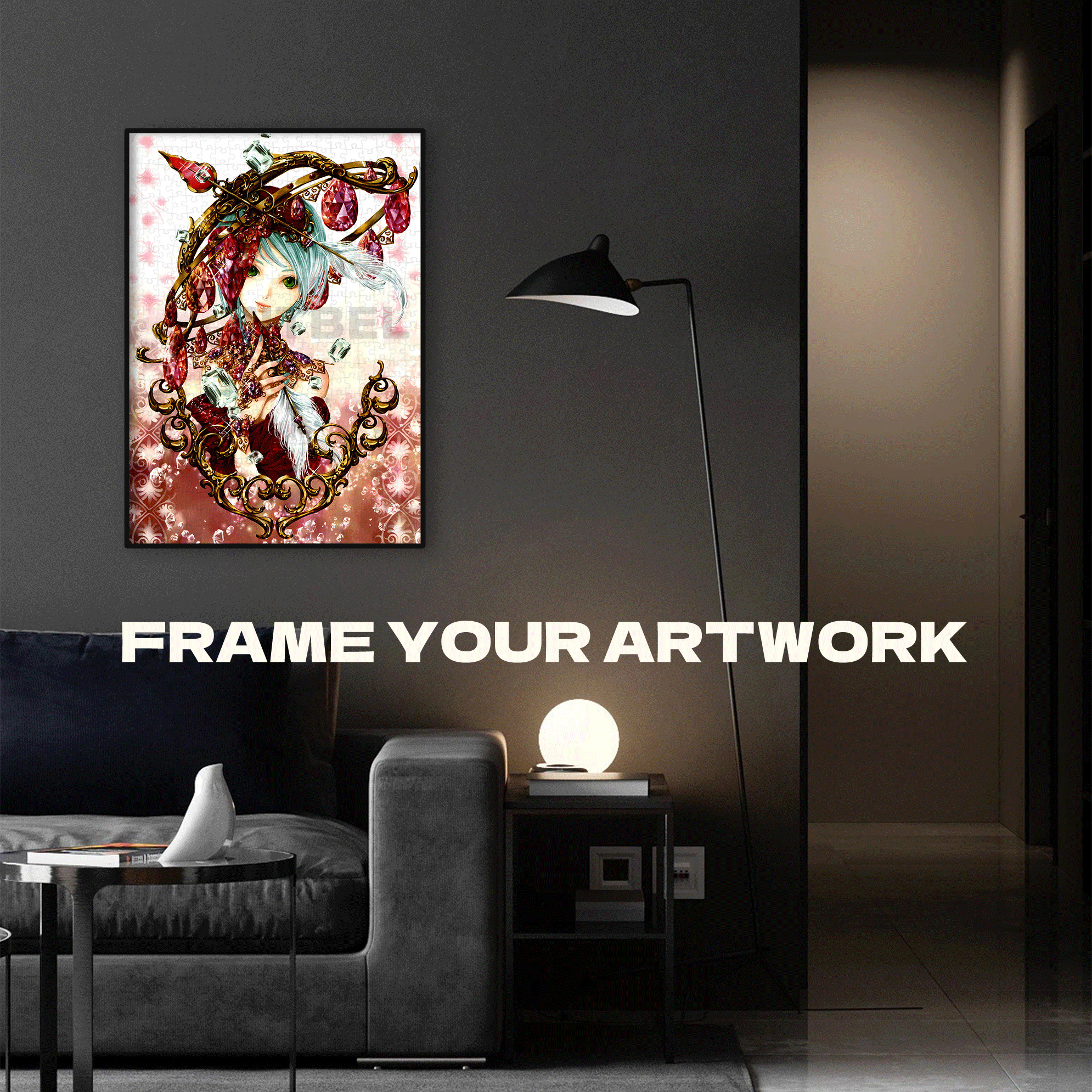 The Dance of the Red Diamonds 500pcs/1000pcs Jigsaw Puzzle, Scratch-Resistant, Interactive Family Game & Brain-Boosting DIY Decor, Perfect for Halloween, Christmas & New Year Gifts, Family Puzzle Game
