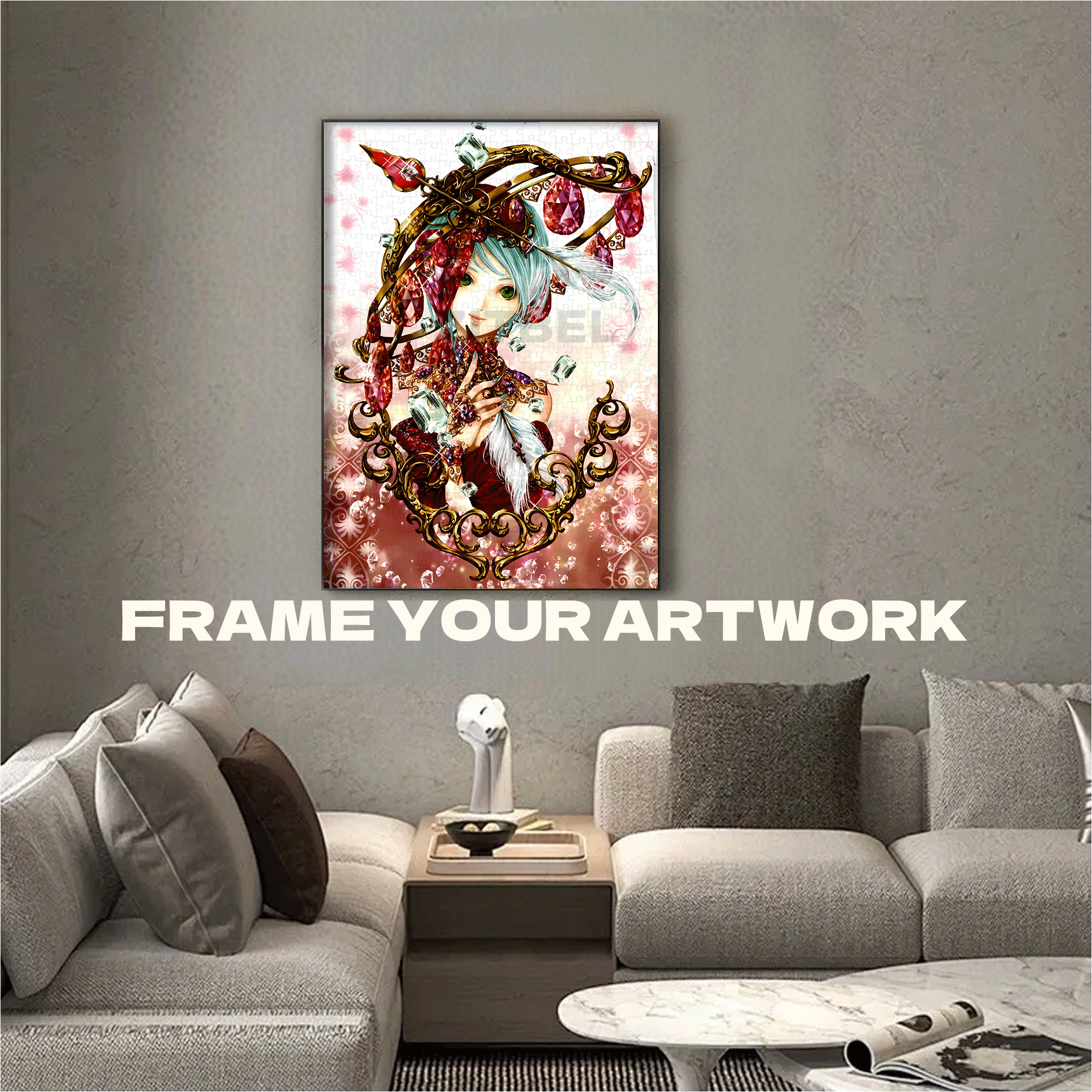 The Dance of the Red Diamonds 500pcs/1000pcs Jigsaw Puzzle, Scratch-Resistant, Interactive Family Game & Brain-Boosting DIY Decor, Perfect for Halloween, Christmas & New Year Gifts, Family Puzzle Game