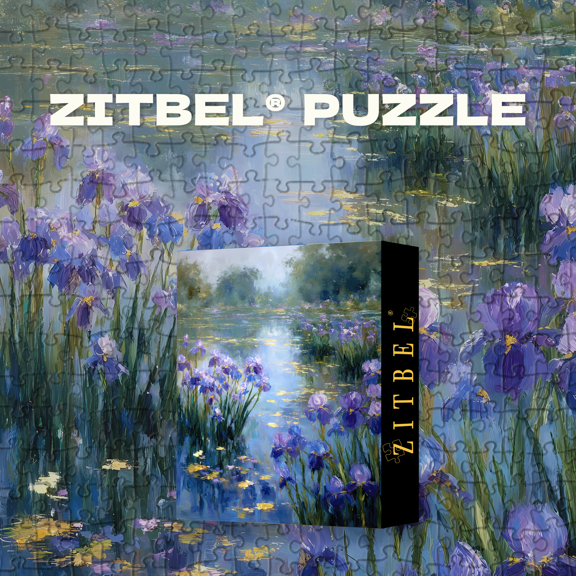 The Dream of the Iris Flower 500pcs/1000pcs Jigsaw Puzzle, Scratch-Resistant, Interactive Family Game & Brain-Boosting DIY Decor, Perfect for Halloween, Christmas & New Year Gifts, Family Puzzle Game