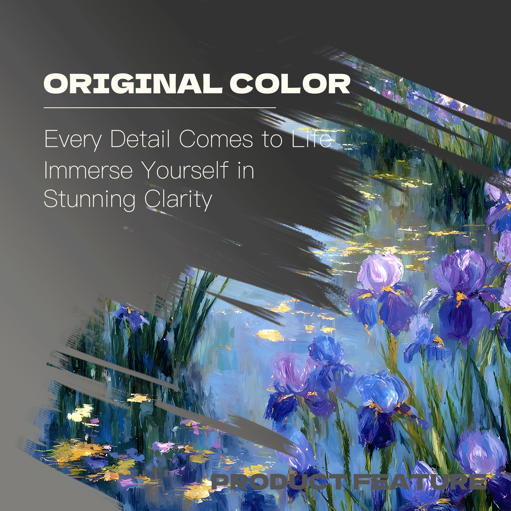 The Dream of the Iris Flower 500pcs/1000pcs Jigsaw Puzzle, Scratch-Resistant, Interactive Family Game & Brain-Boosting DIY Decor, Perfect for Halloween, Christmas & New Year Gifts, Family Puzzle Game