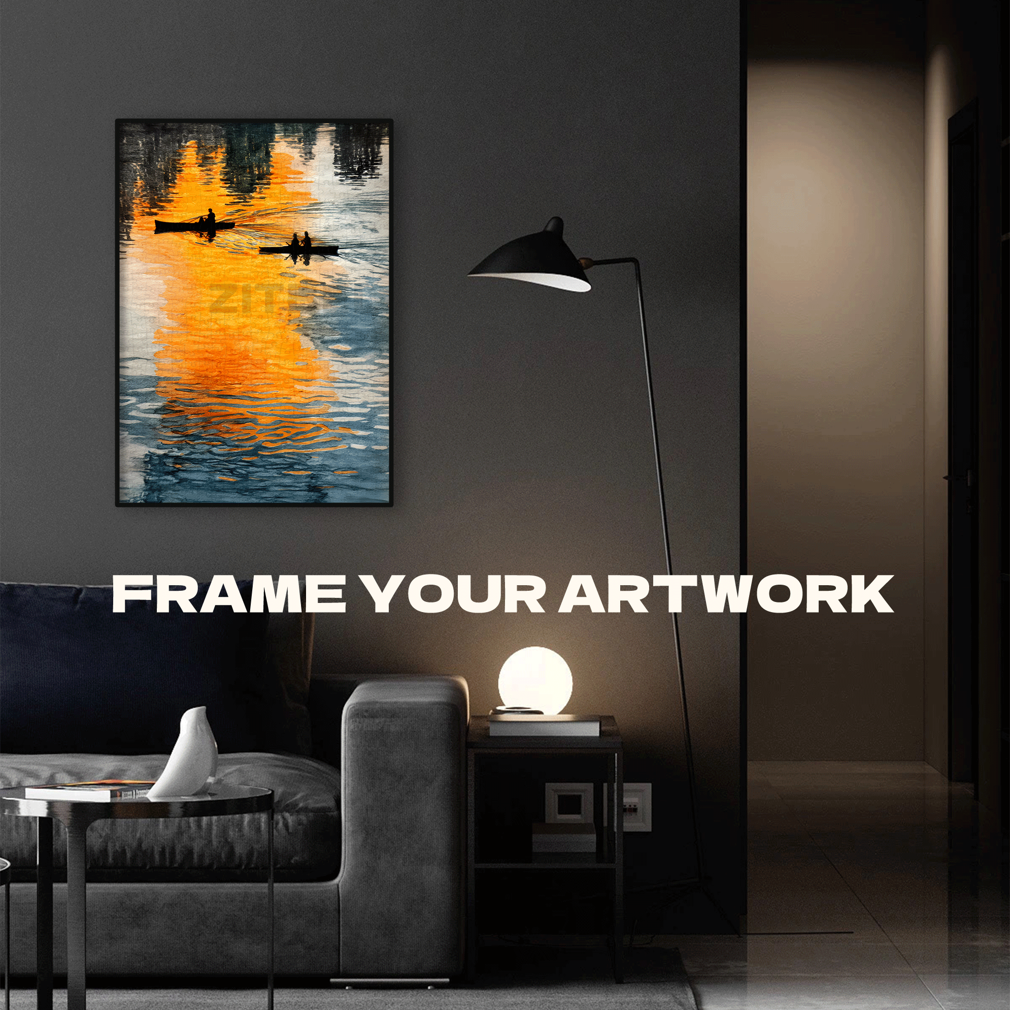 The Golden Ripples Of The Setting sun 500pcs/1000pcs Jigsaw Puzzle, Scratch-Resistant, Interactive Family Game & Brain-Boosting DIY Decor, Perfect for Halloween, Christmas & New Year Gifts, Family Puzzle Game