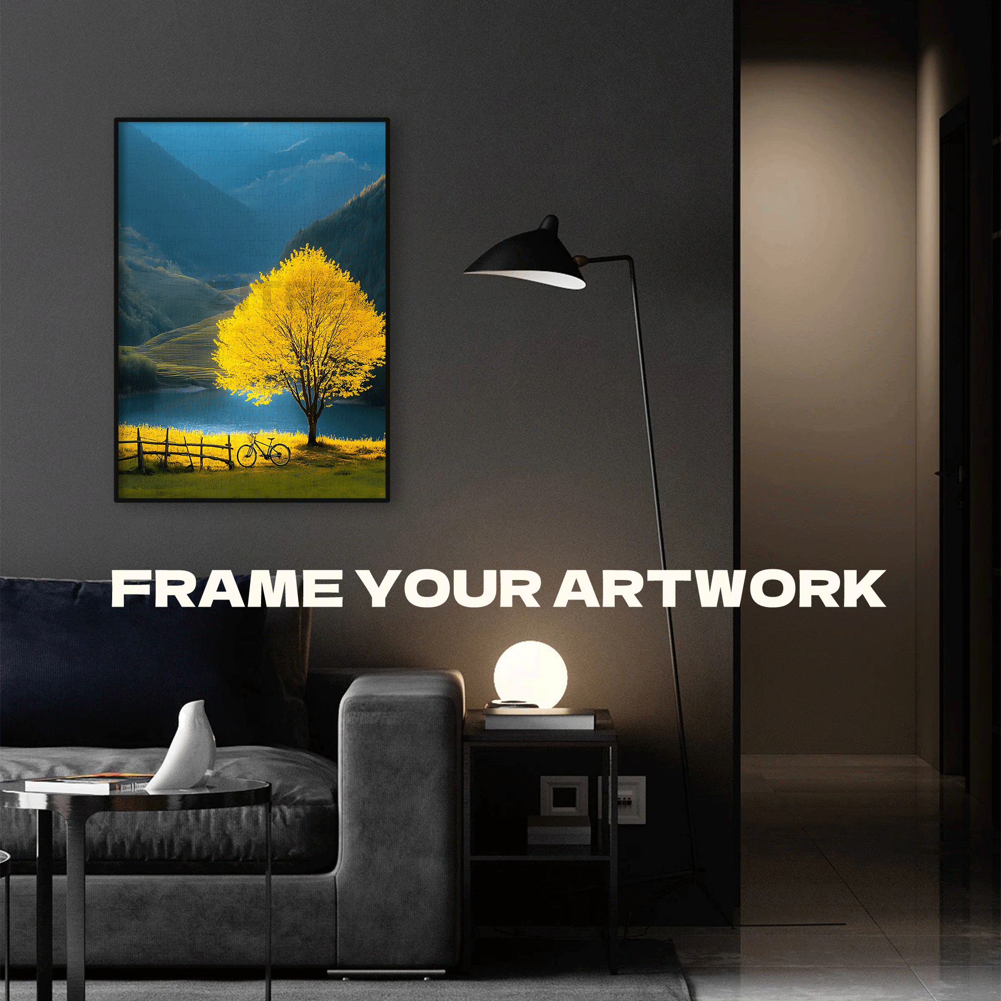 The Scenery Is In My Heart 500pcs/1000pcs Jigsaw Puzzle, Scratch-Resistant, Interactive Family Game & Brain-Boosting DIY Decor, Perfect for Halloween, Christmas & New Year Gifts, Family Puzzle Game