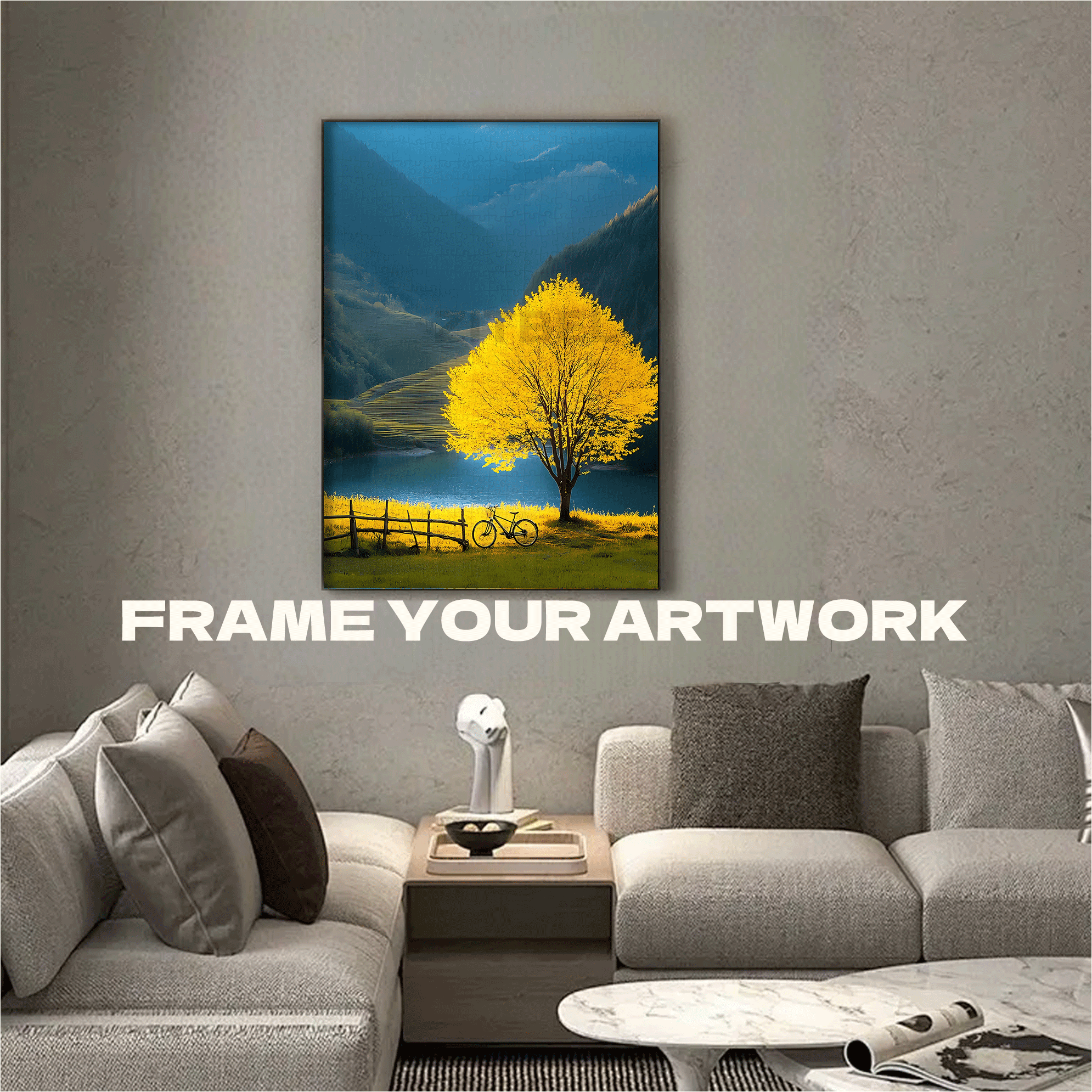 The Scenery Is In My Heart 500pcs/1000pcs Jigsaw Puzzle, Scratch-Resistant, Interactive Family Game & Brain-Boosting DIY Decor, Perfect for Halloween, Christmas & New Year Gifts, Family Puzzle Game
