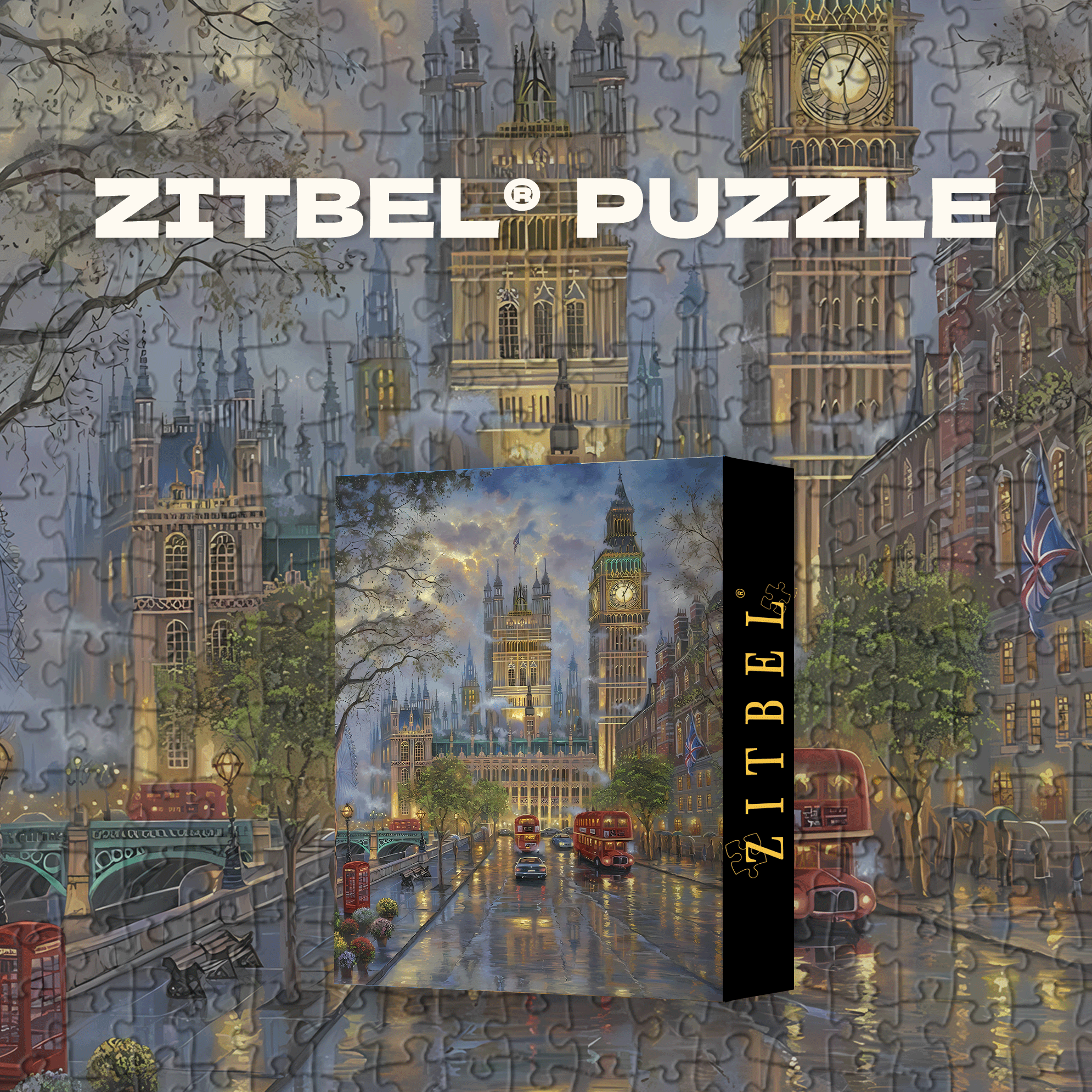 Bell Tower Reflections 500pcs/1000pcs Jigsaw Puzzle, Scratch-Resistant, Interactive Family Game & Brain-Boosting DIY Decor, Perfect for Halloween, Christmas & New Year Gifts, Family Puzzle Game